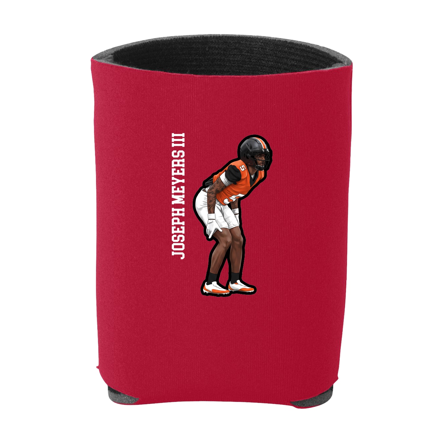 Can Holder — Name Vertical in Red