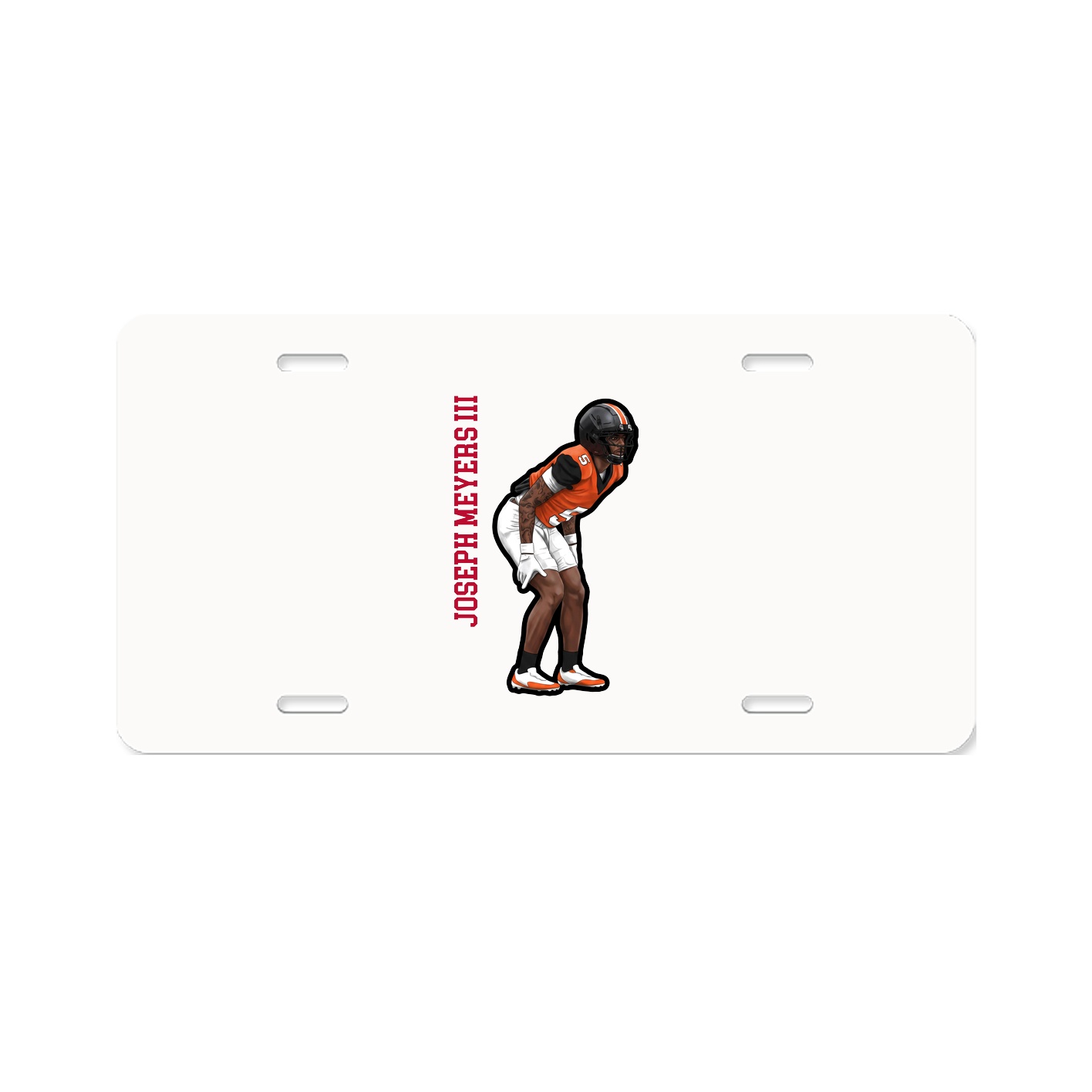 License Plate — Name Vertical in Classic