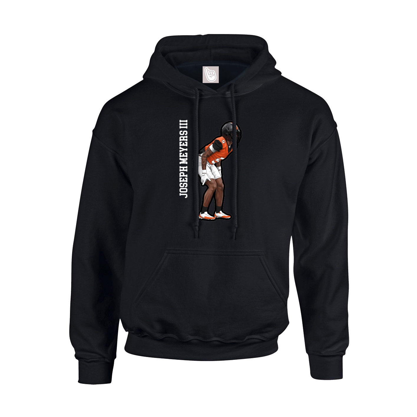 Hoodie — Name Vertical in Black