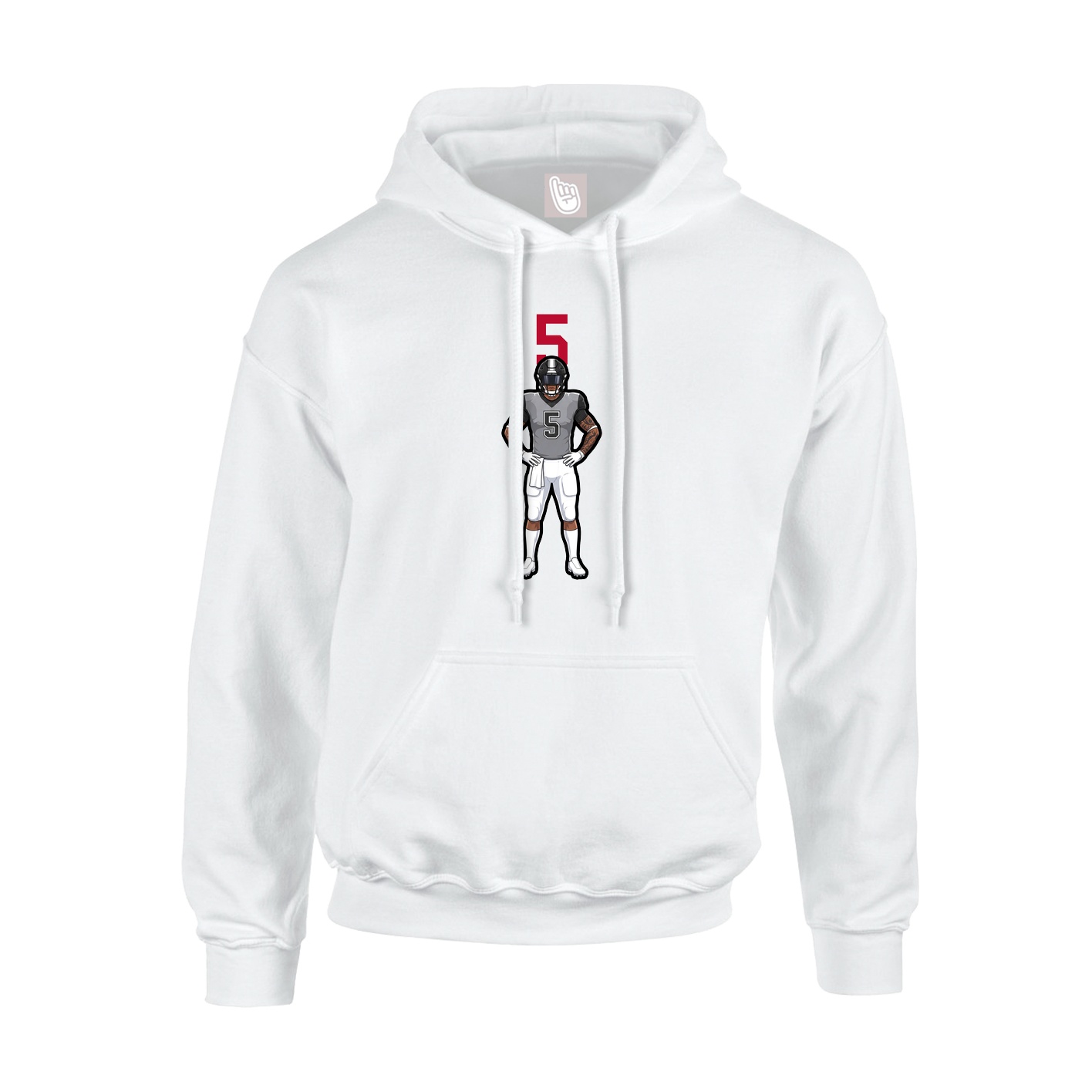 Hoodie — Number Top in White