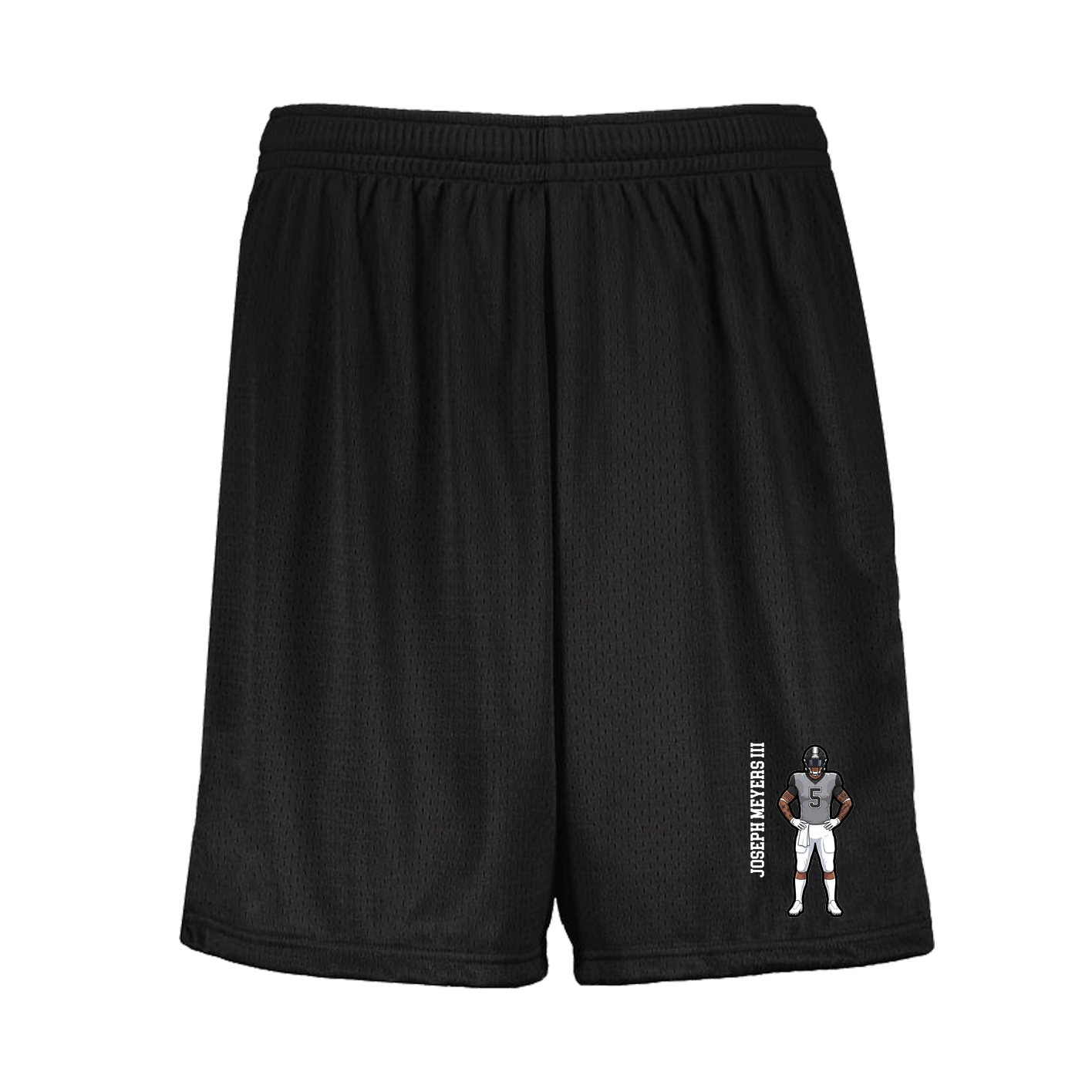 Shorts — Name Vertical in Black