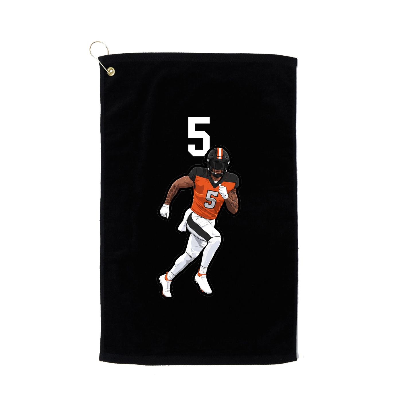 Golf Towel — Number Top in Black