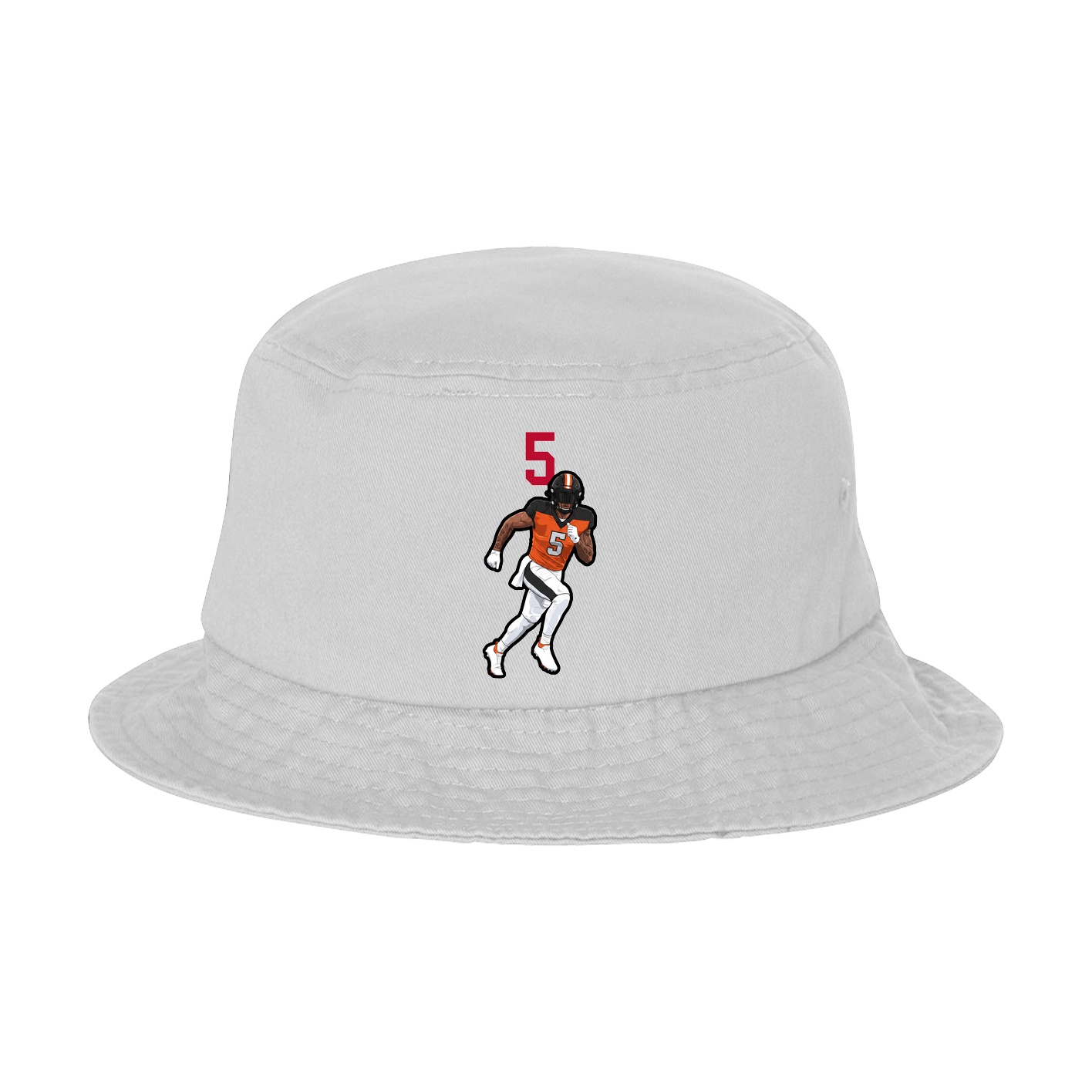 Bucket Cap — Number Top in White