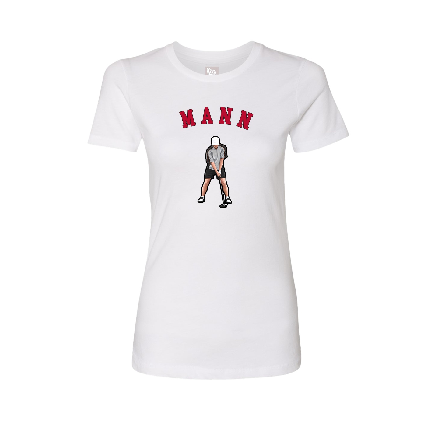 Fitted Women's Tee — Shirsey Arch in White