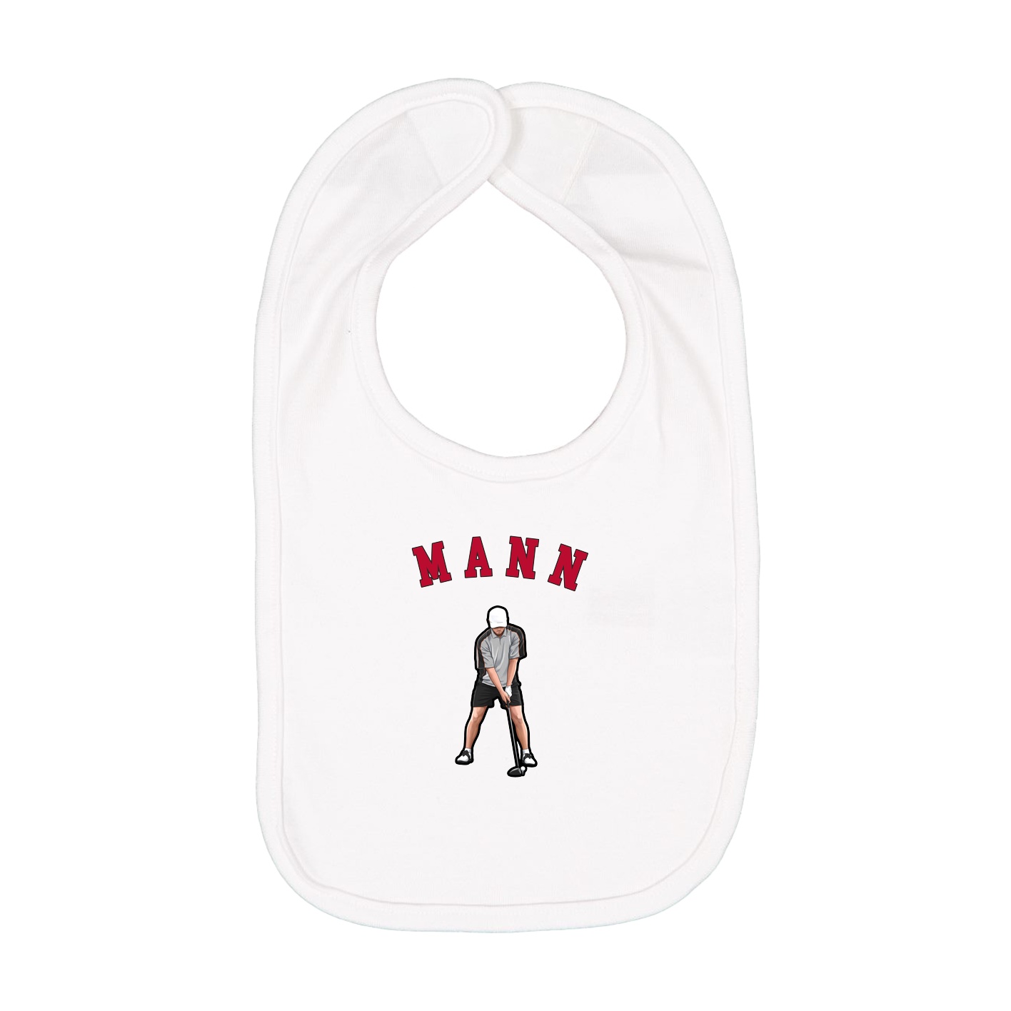 Infant Bib — Shirsey Arch in White