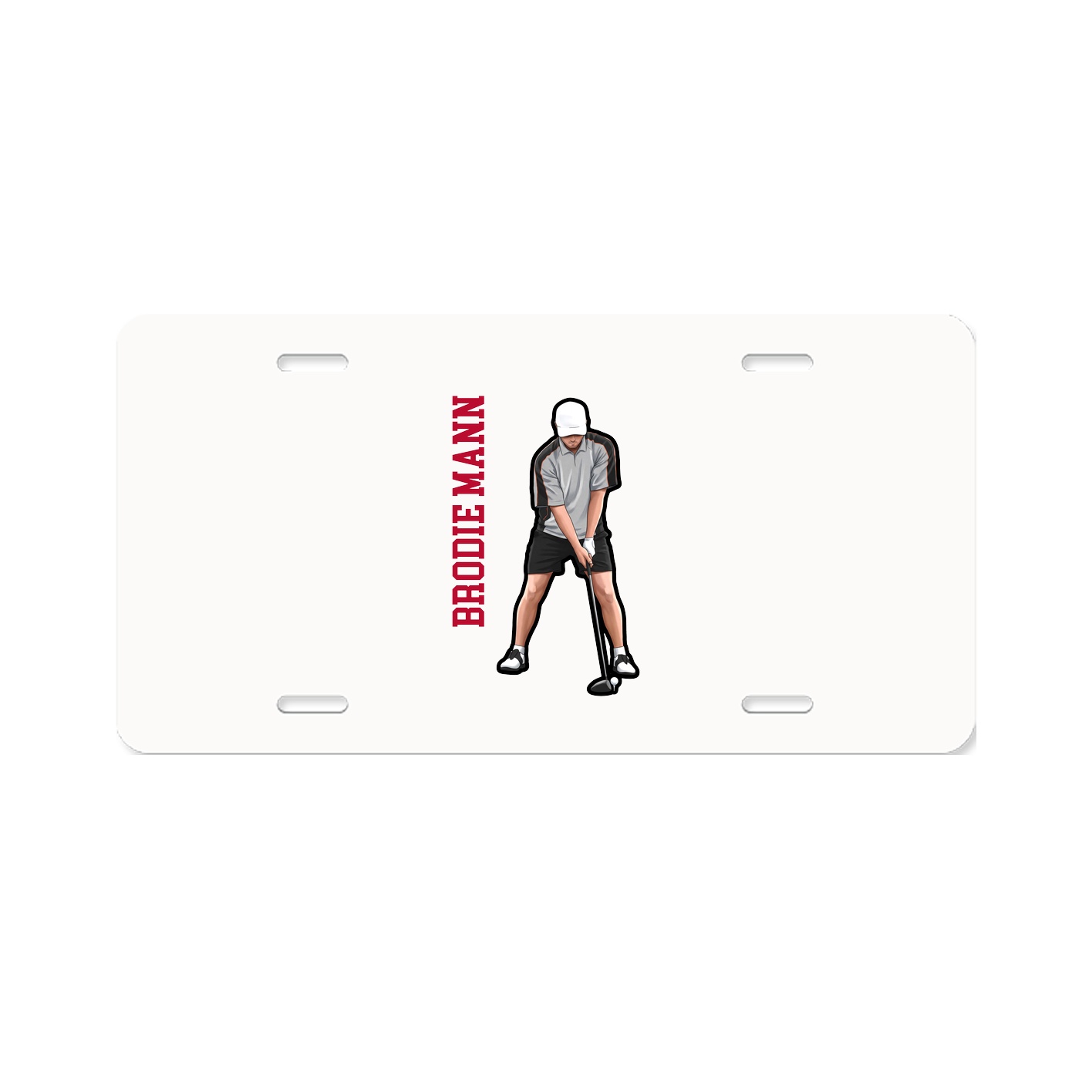 License Plate — Name Vertical in Classic