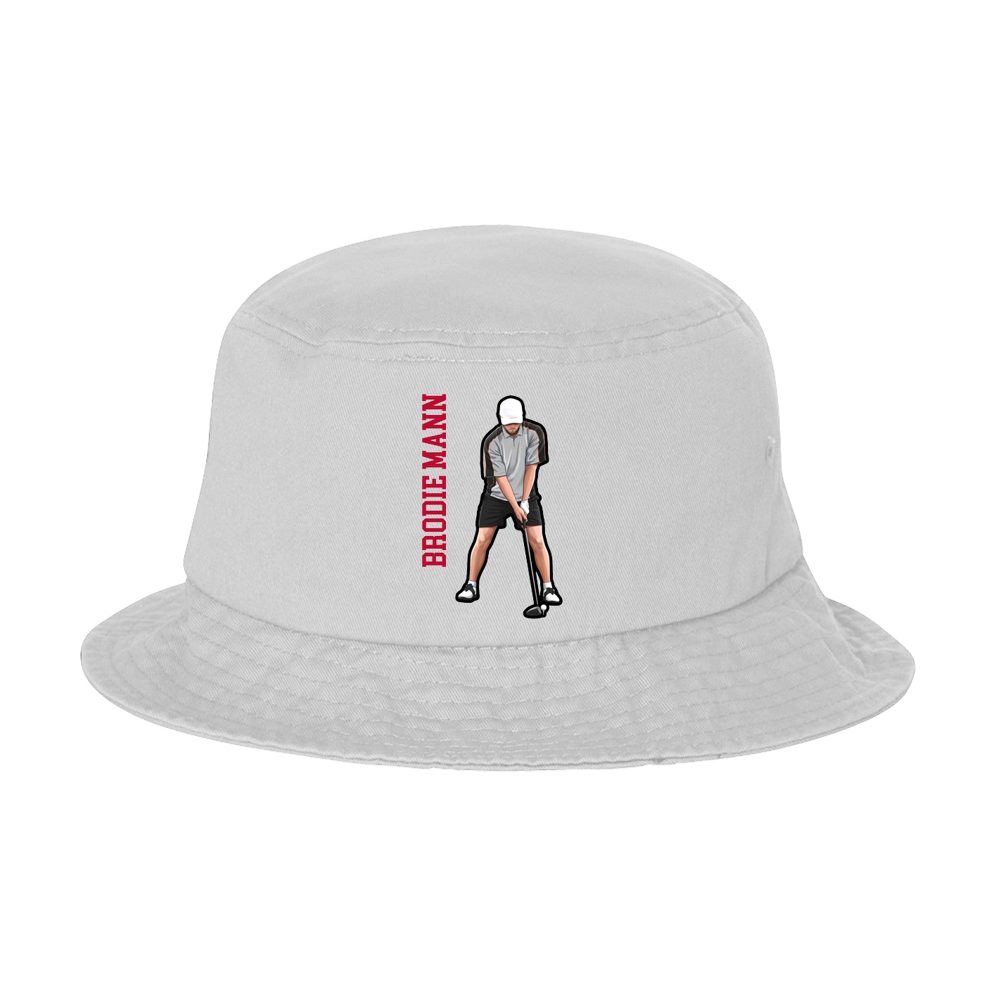 Bucket Cap — Name Vertical in White