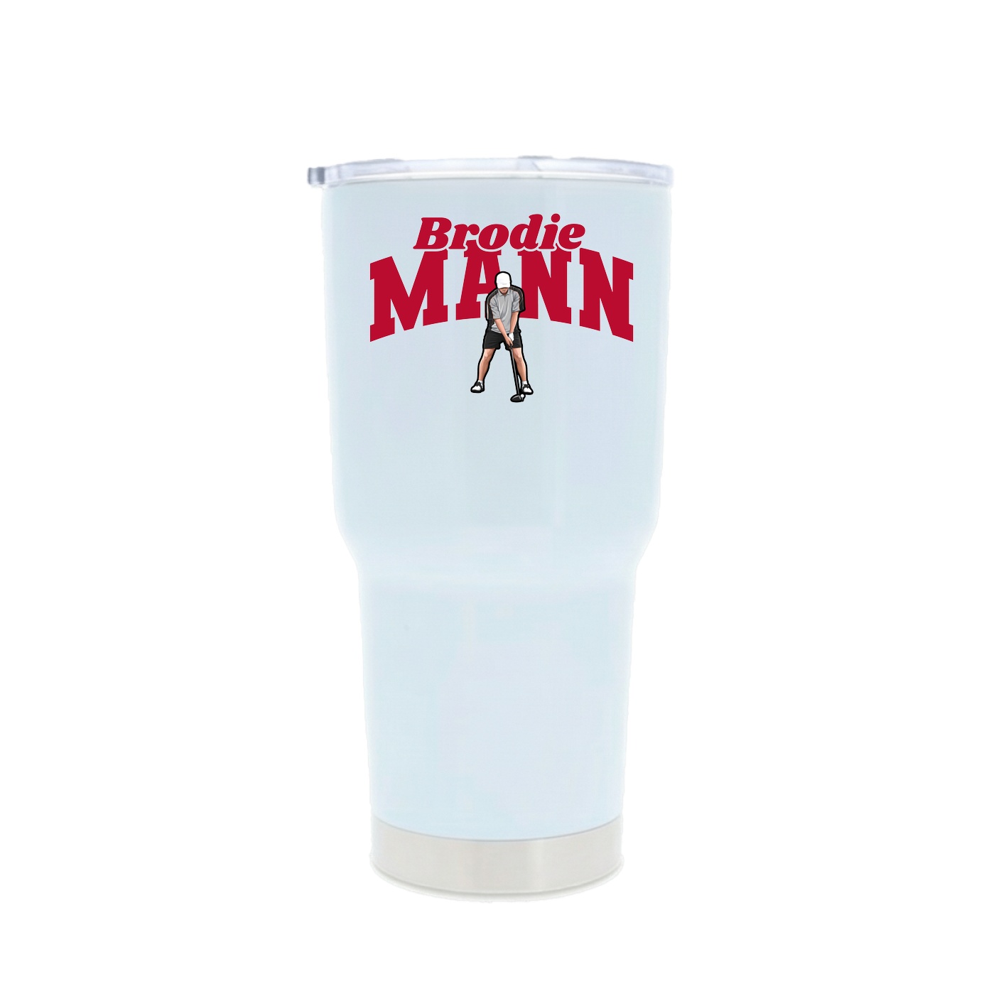 30oz Stainless Steel Tumbler — Signature Arch in White