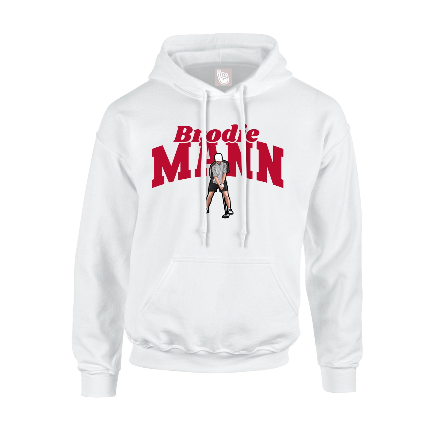 Youth Hoodie — Signature Arch in White
