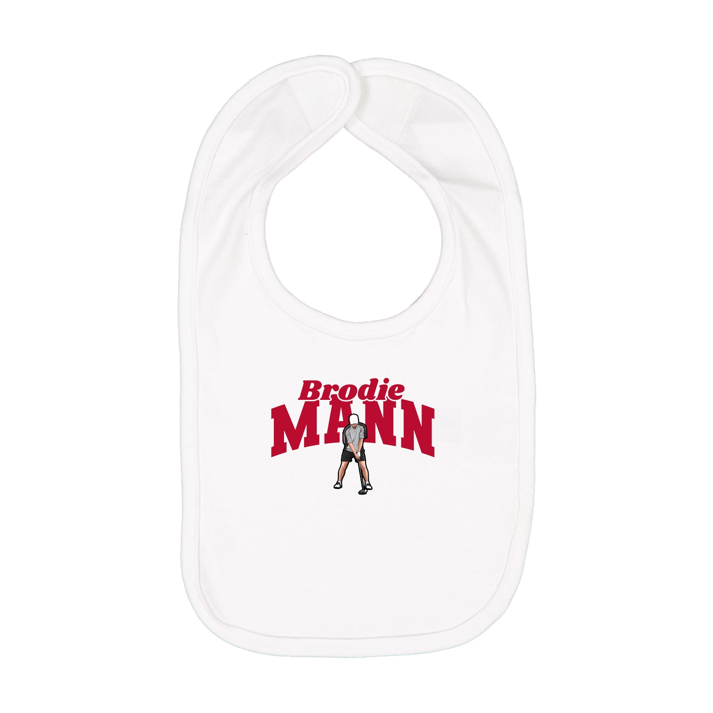 Infant Bib — Signature Arch in White