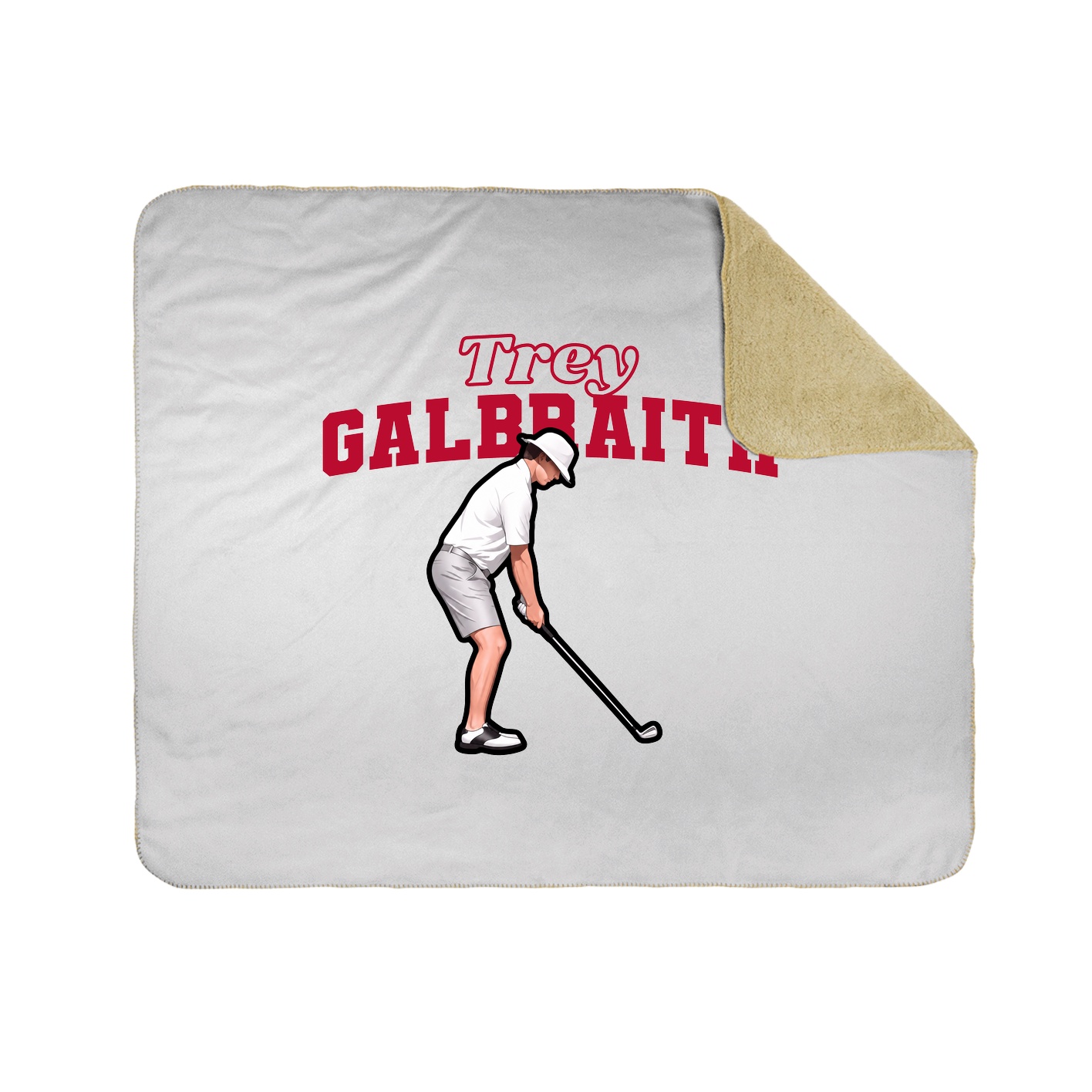 Throw Blanket — Name Arch in White