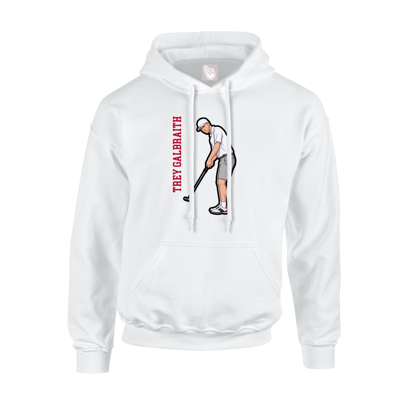 Youth Hoodie — Name Vertical in White