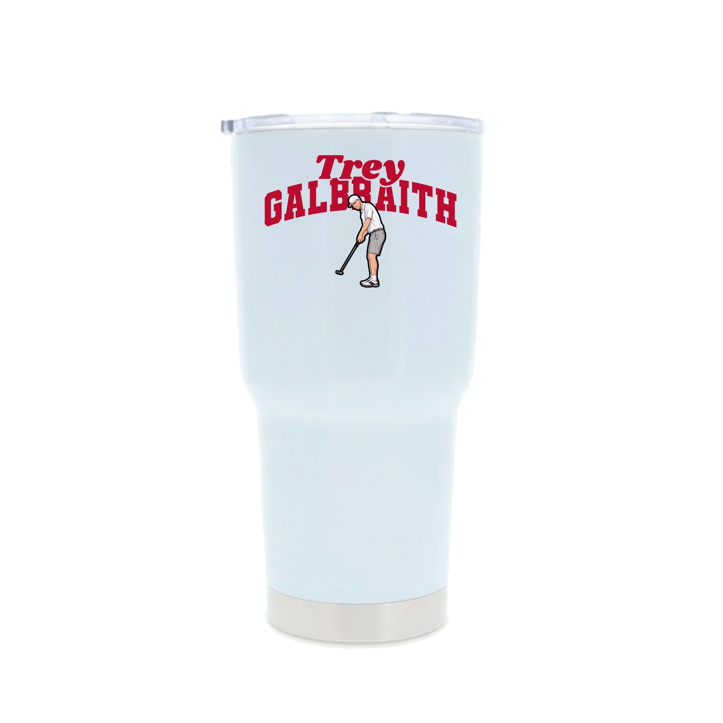 30oz Stainless Steel Tumbler — Signature Arch in White