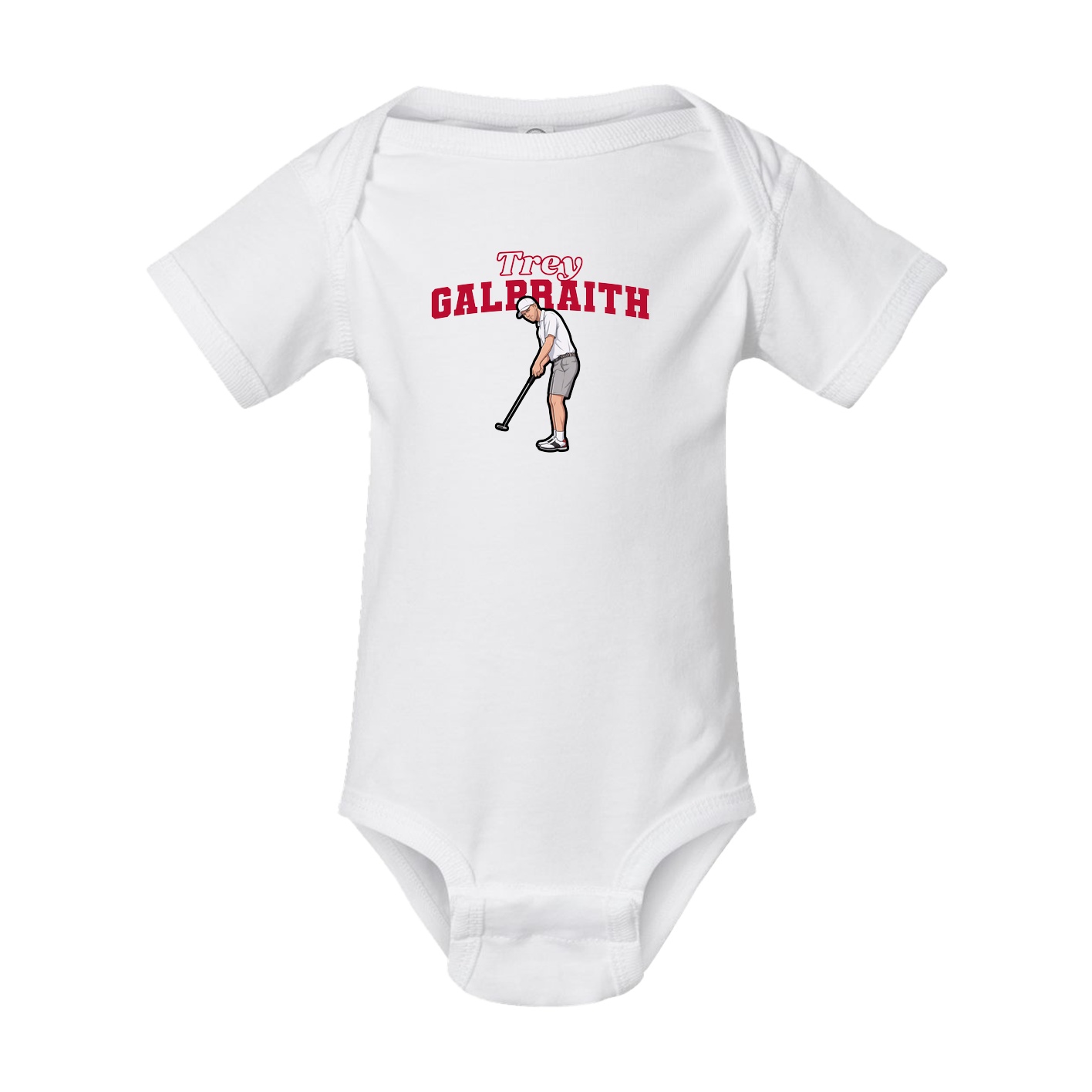 Baby Onesie — Name Arch in White
