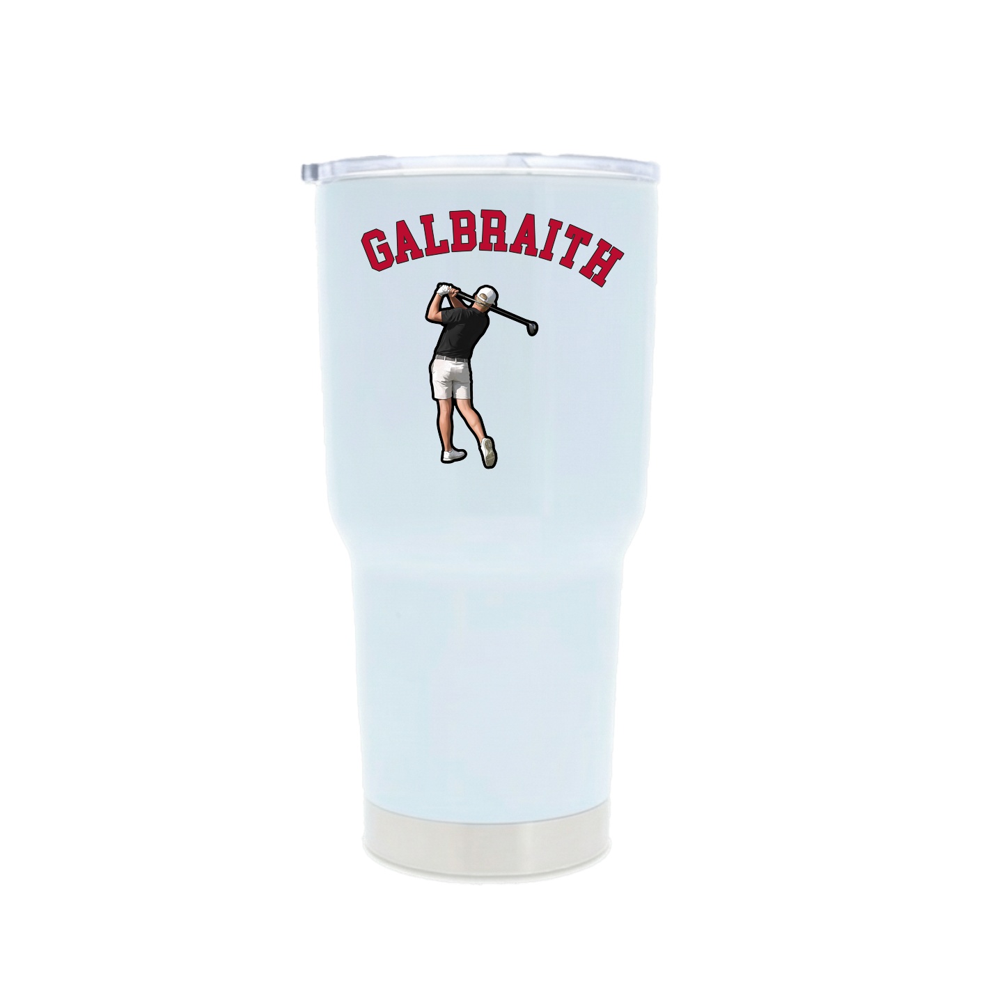 30oz Stainless Steel Tumbler — Shirsey Arch in White
