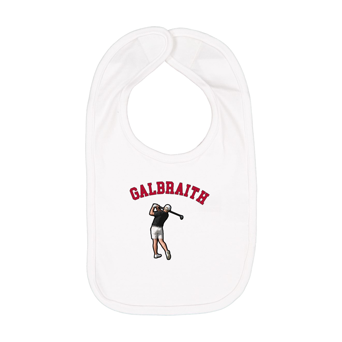 Infant Bib — Shirsey Arch in White