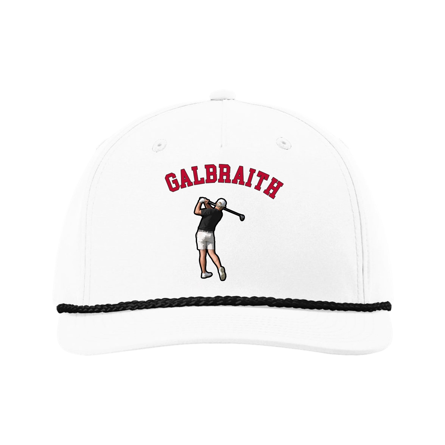 Five-Panel Classic Rope Cap — Shirsey Arch in White