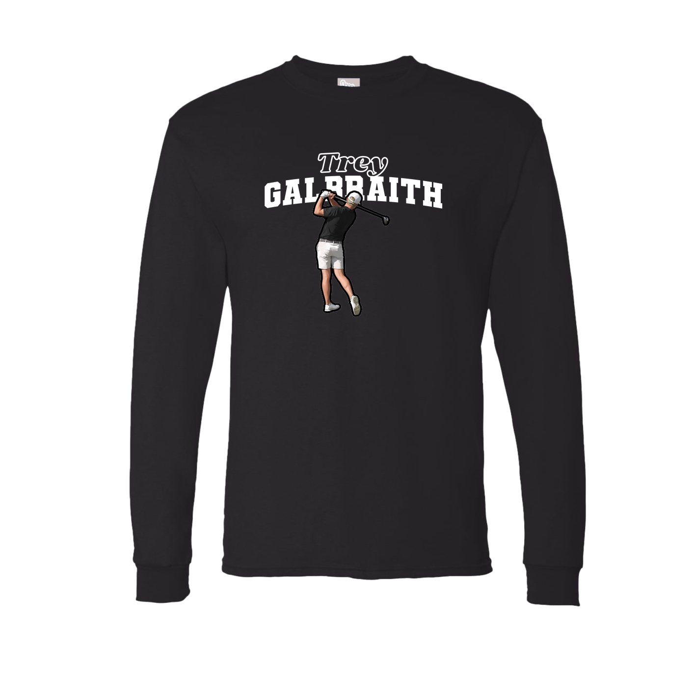 Long Sleeve Tee — Name Arch in Black