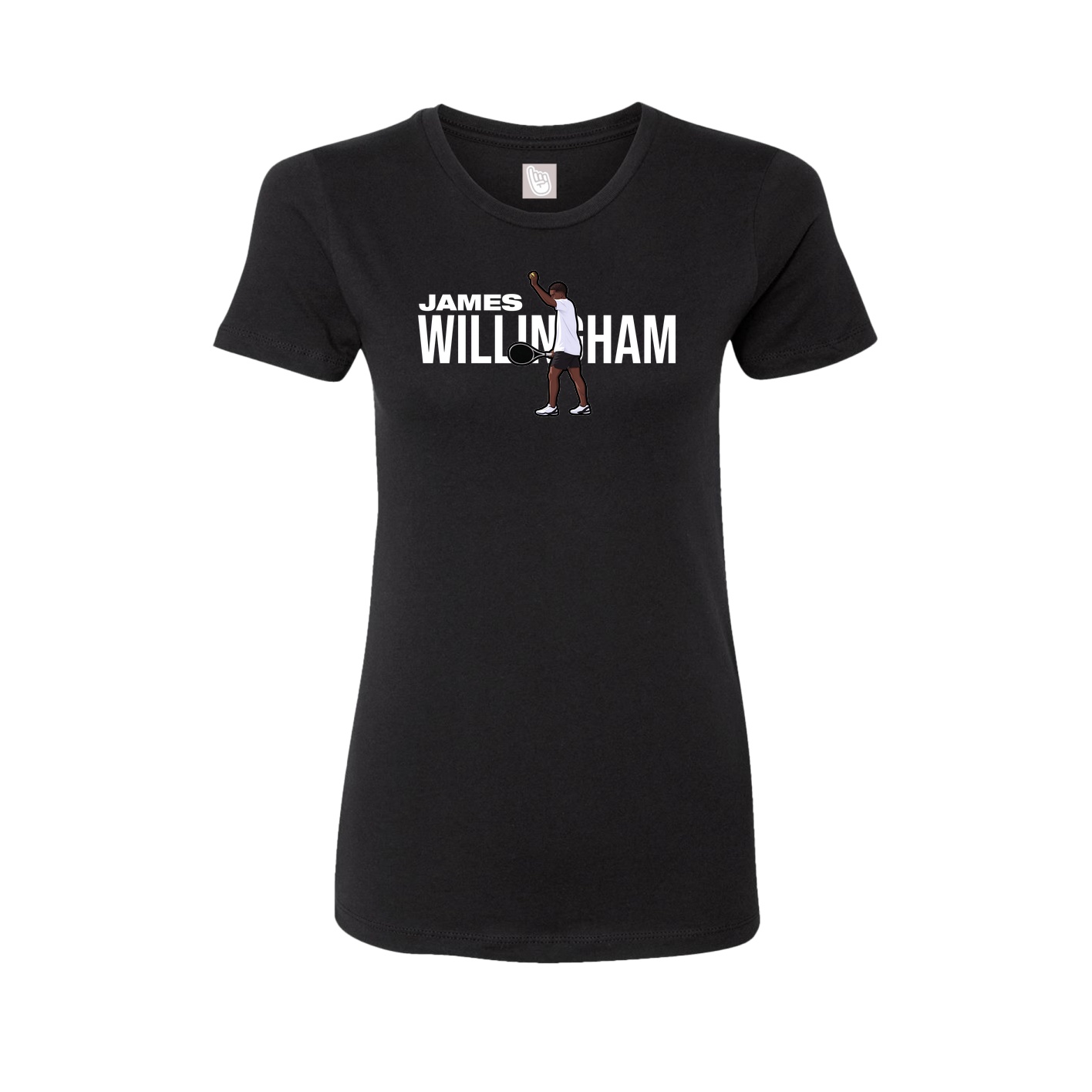 Fitted Women's Tee — Player Name in Black