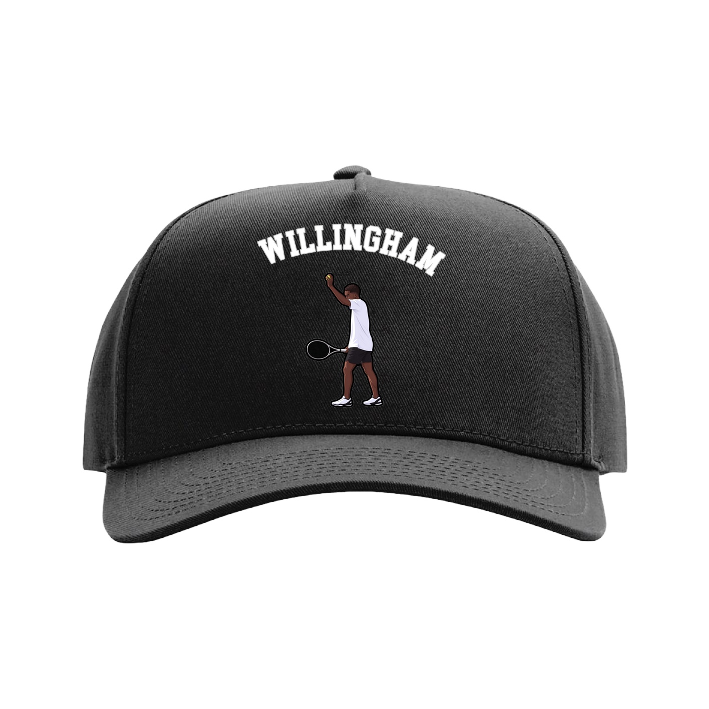 Full Fabric Five-Panel Champ Cap — Shirsey Arch in Black