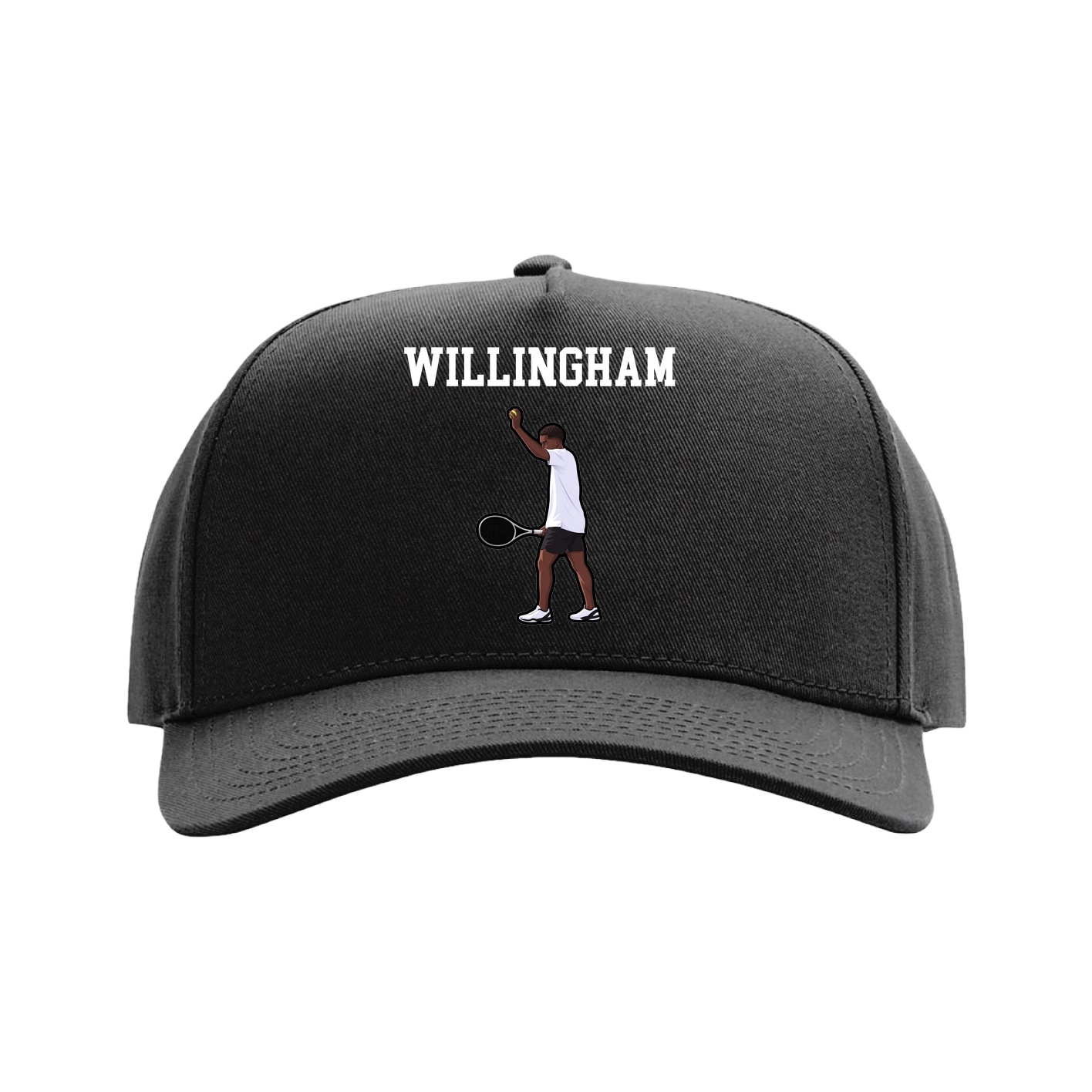 Full Fabric Five-Panel Champ Cap — Shirsey in Black