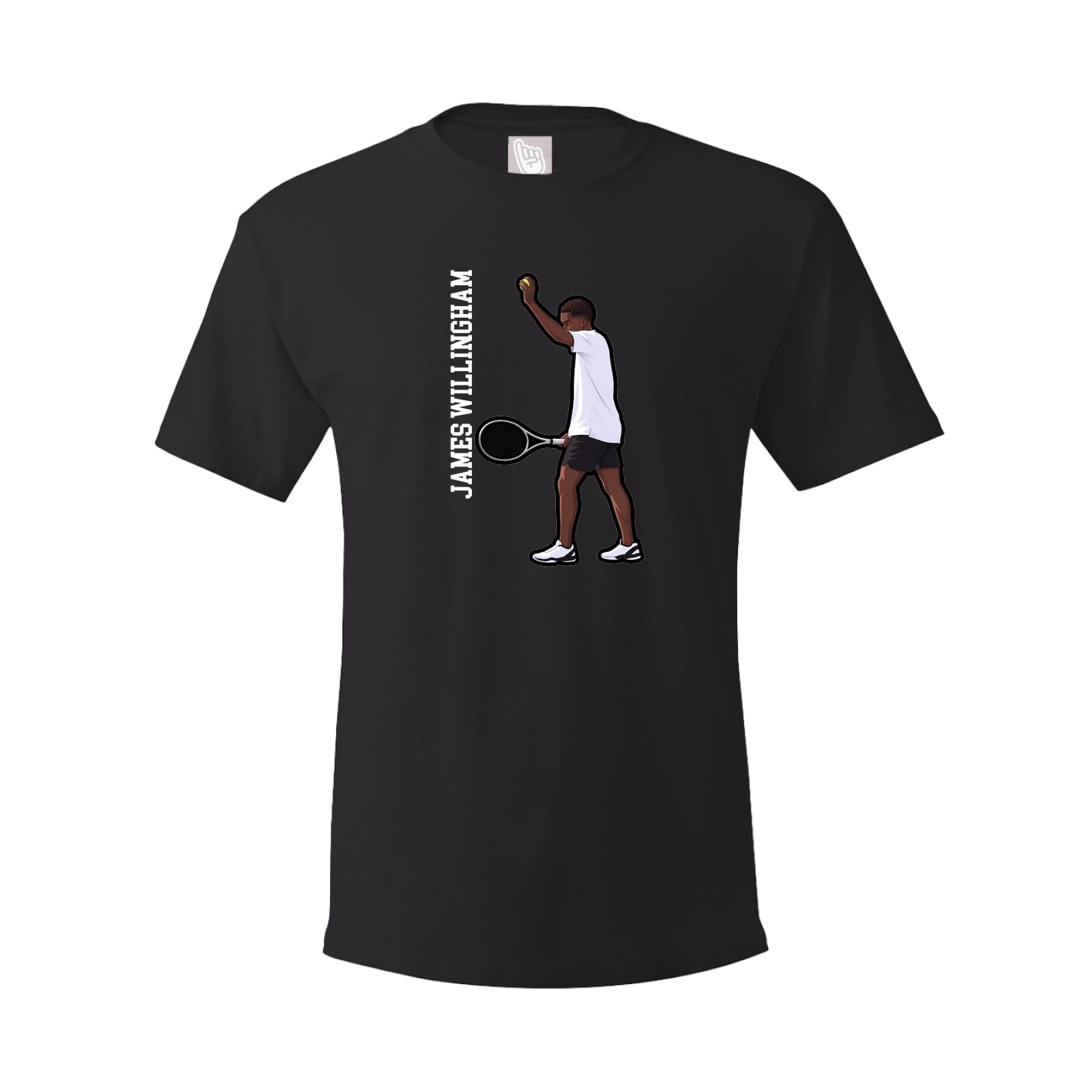 Tee — Name Vertical in Black