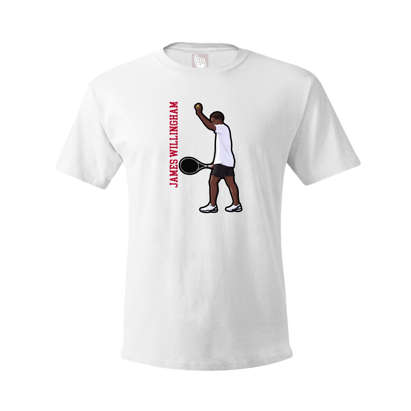 Youth Tee — Name Vertical in White