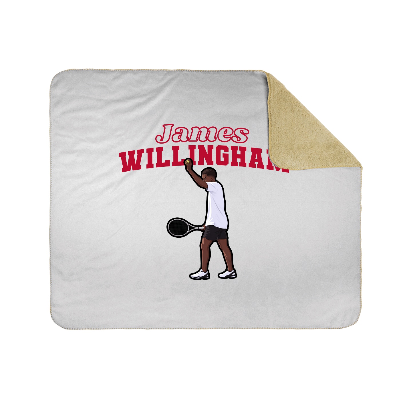 Throw Blanket — Name Arch in White