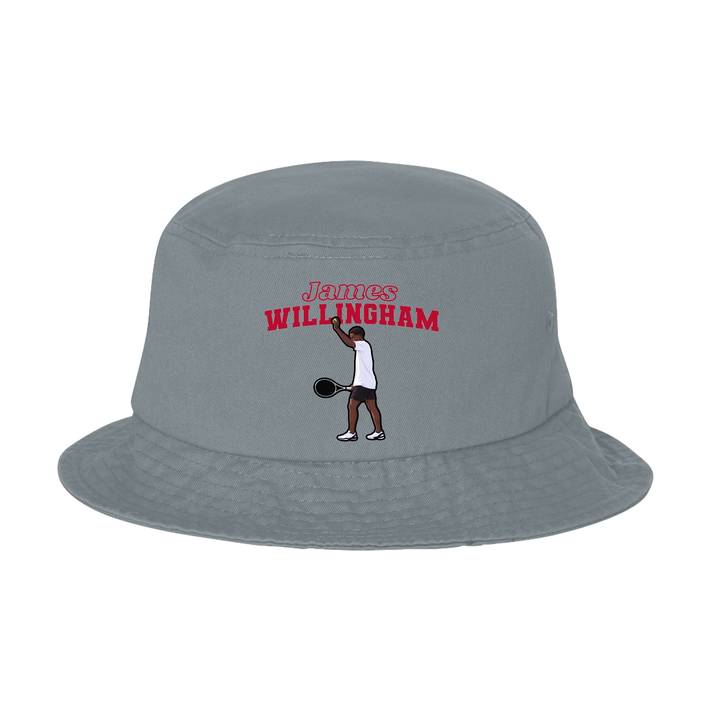 Bucket Cap — Name Arch in Grey