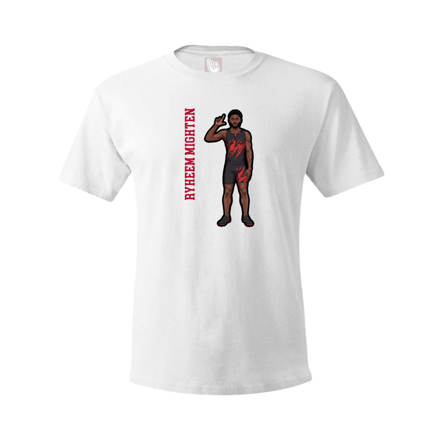 Tee — Name Vertical in White