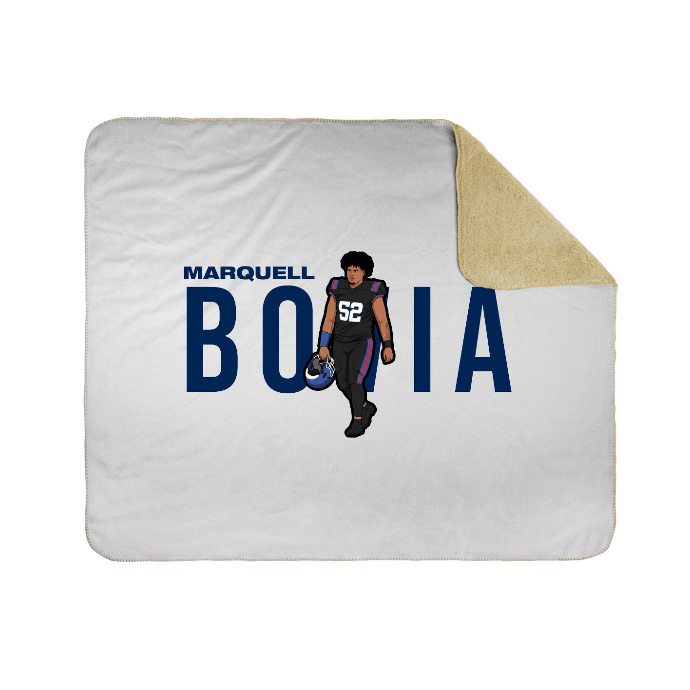 Throw Blanket — Player Name in White
