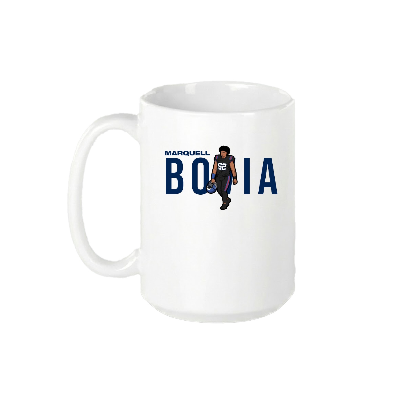 15oz Coffee Mug — Player Name in White