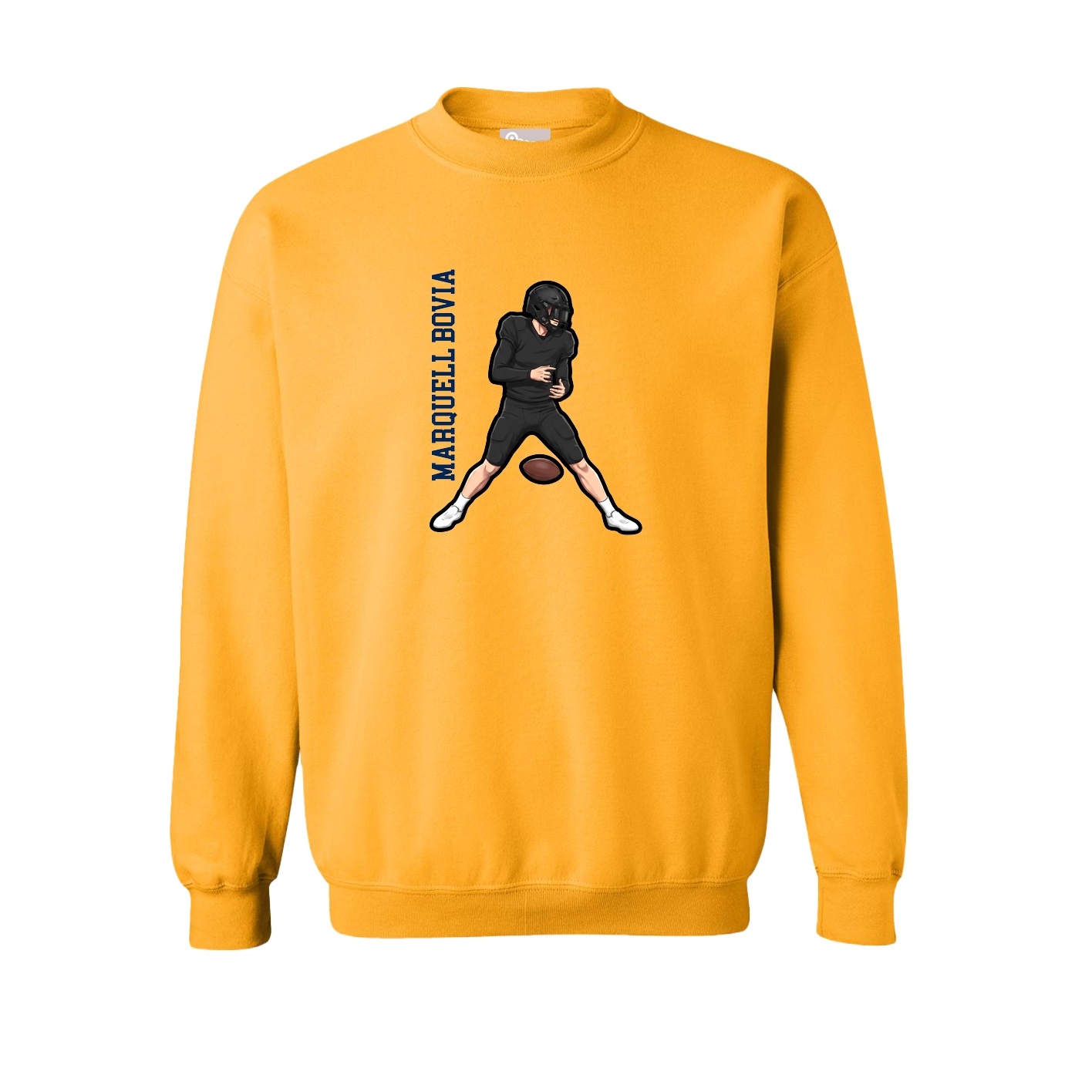 Fleece Crew — Name Vertical in Gold