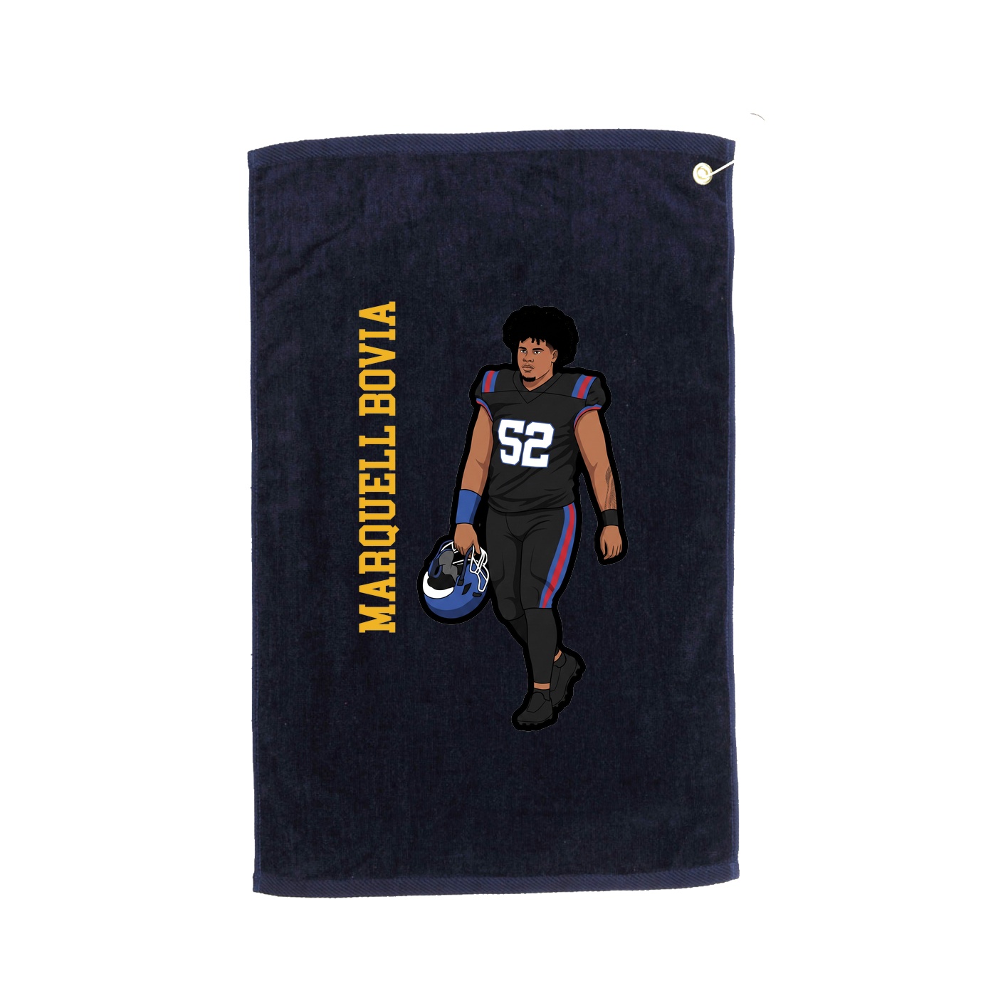 Golf Towel — Name Vertical in Navy