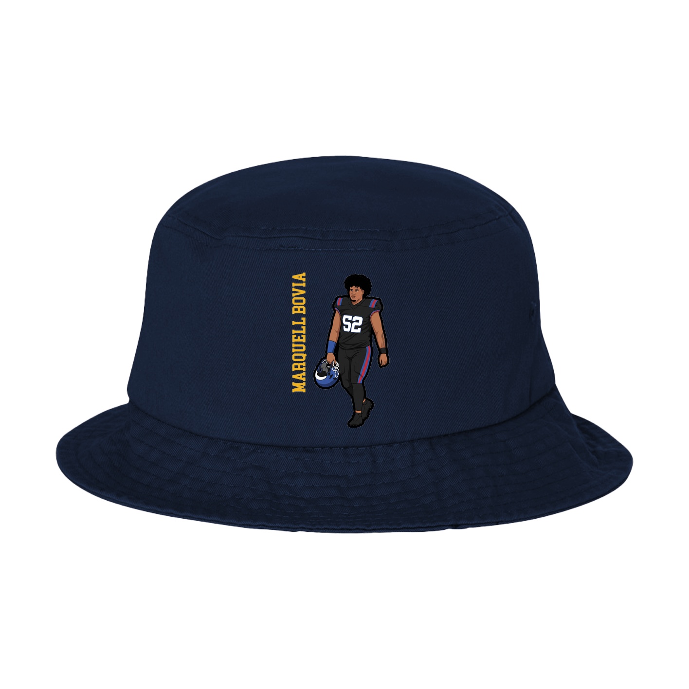 Bucket Cap — Name Vertical in Navy