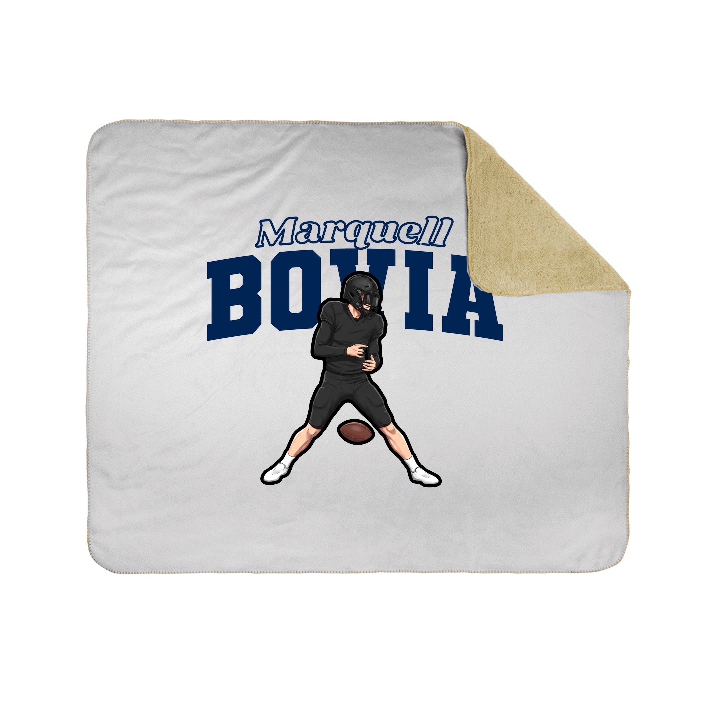 Throw Blanket — Name Arch in White