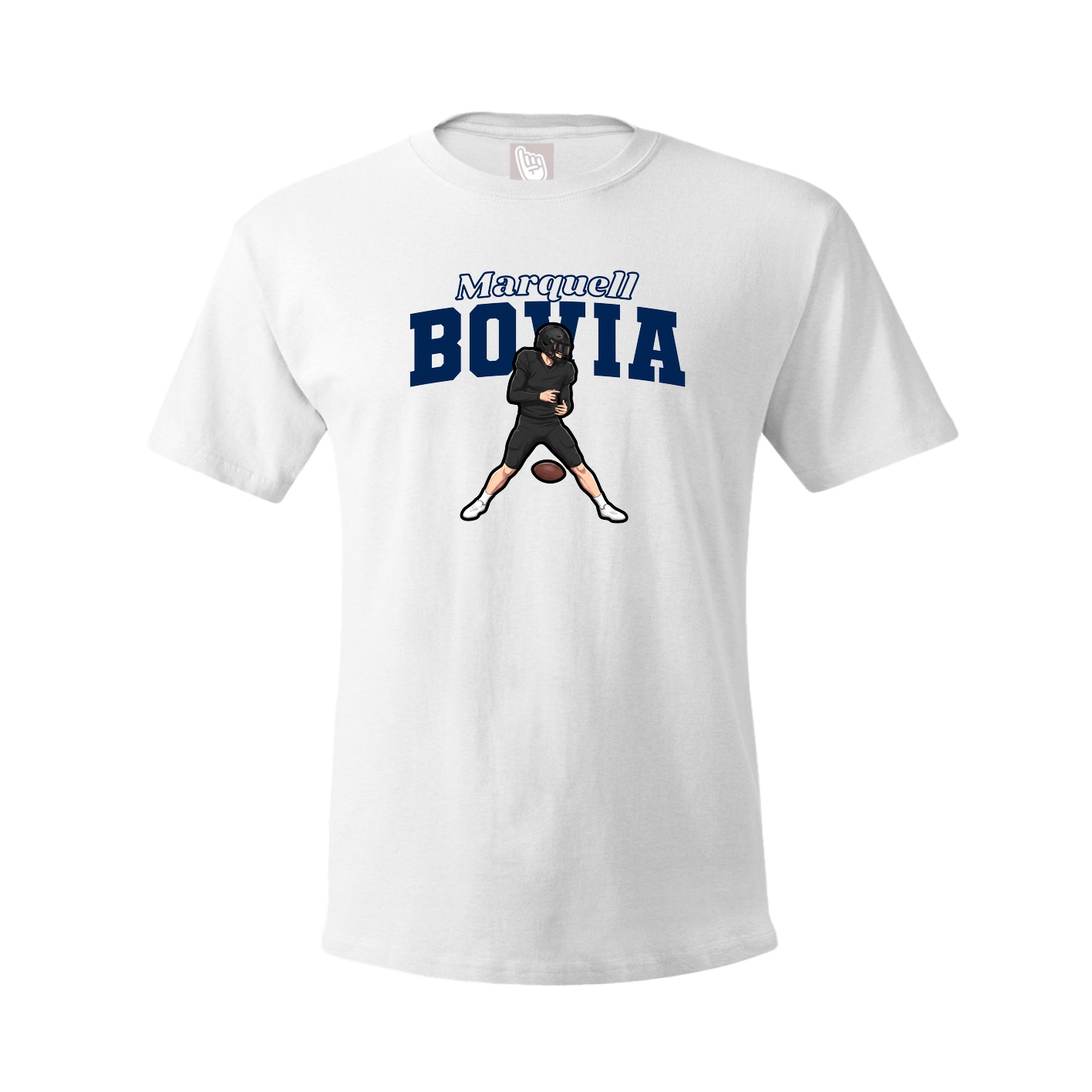 Youth Tee — Name Arch in White