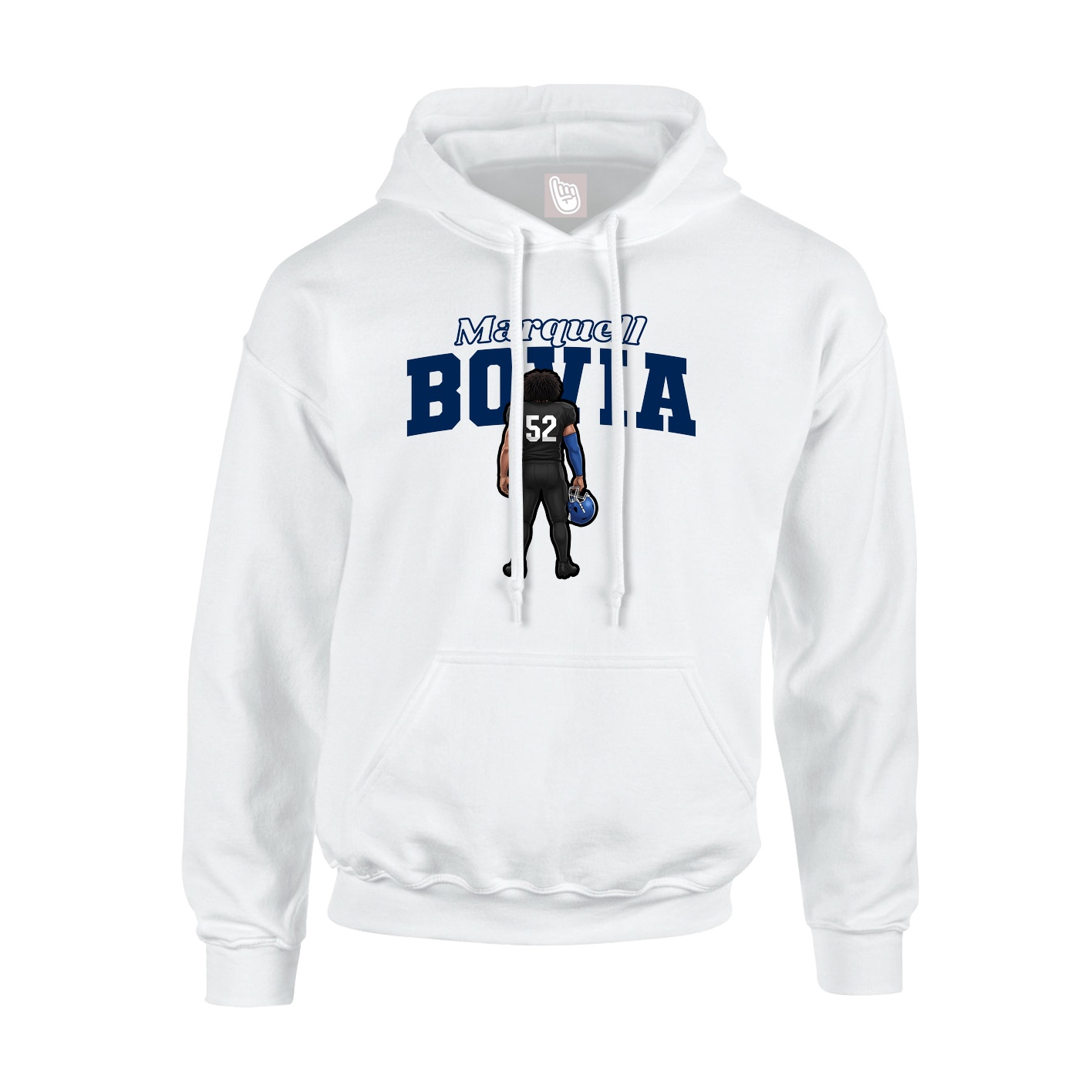 Hoodie — Name Arch in White