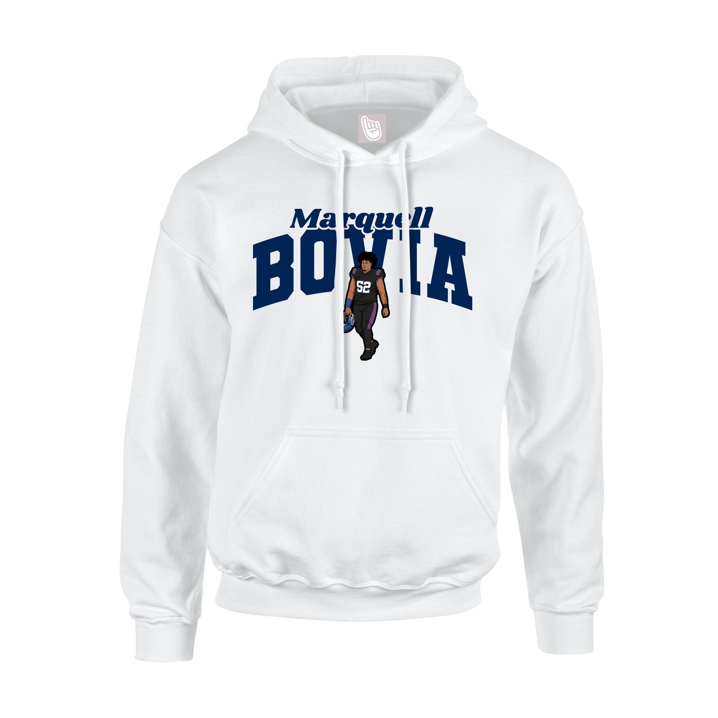 Youth Hoodie — Signature Arch in White