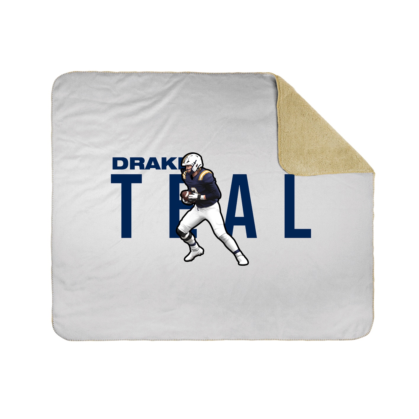 Throw Blanket — Player Name in White