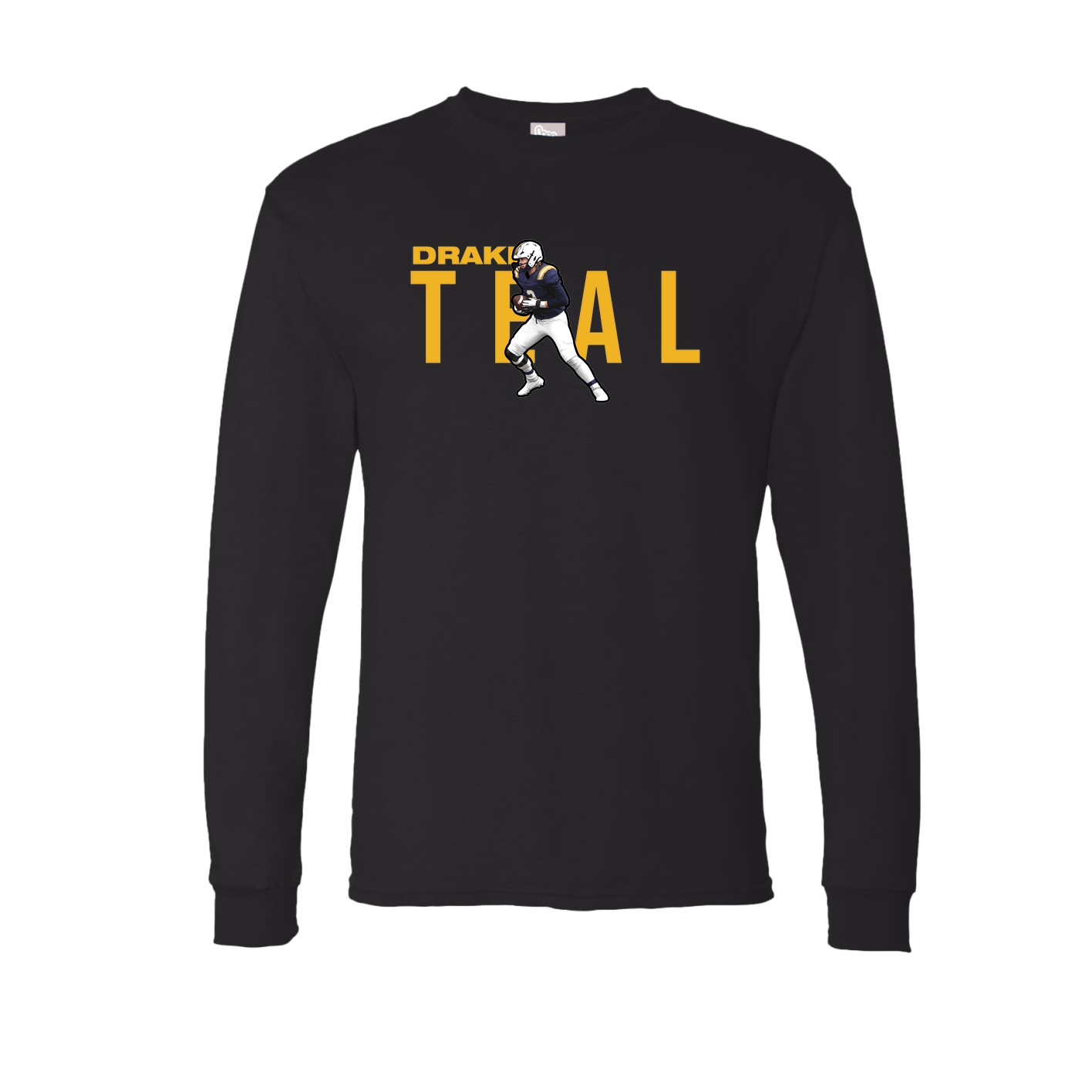 Long Sleeve Tee — Player Name in Black