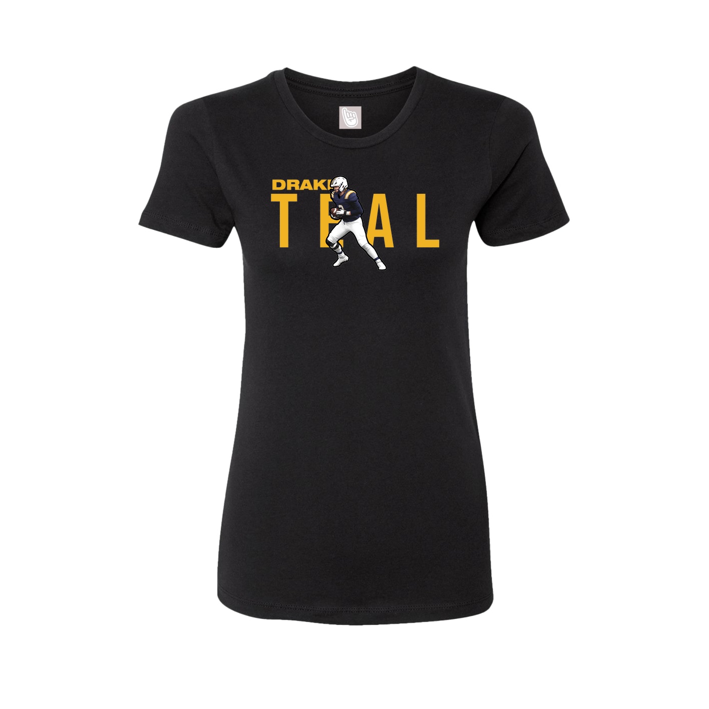Fitted Women's Tee — Player Name in Black