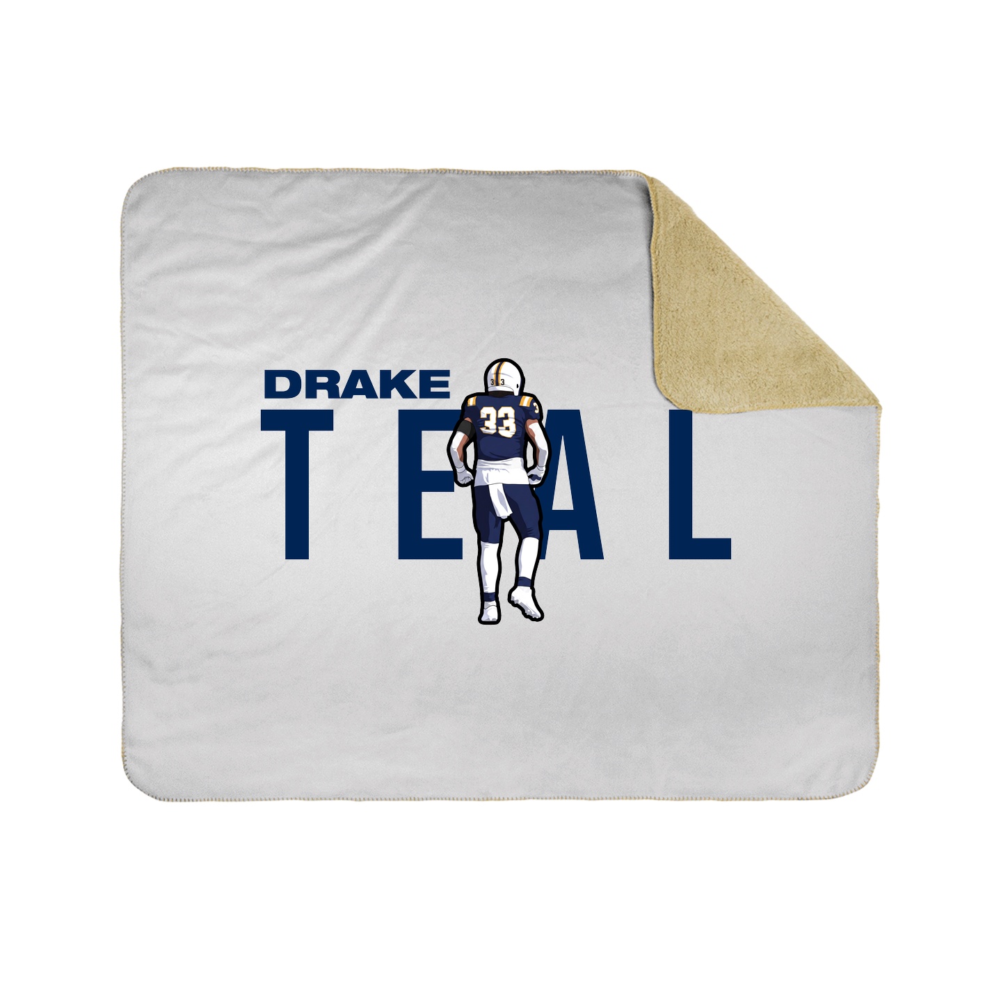 Throw Blanket — Player Name in White