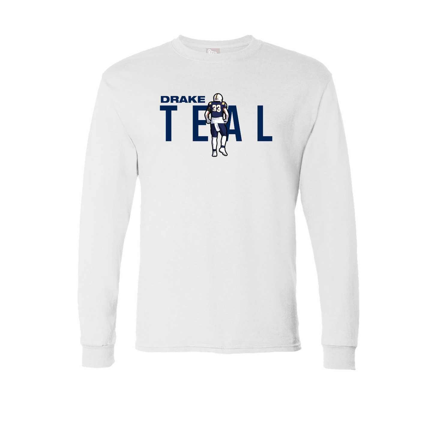 Long Sleeve Tee — Player Name in White