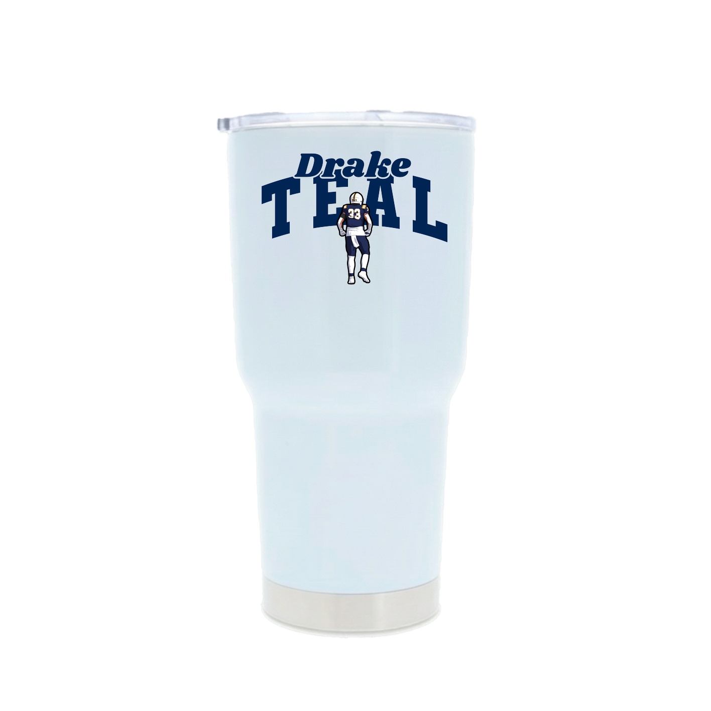30oz Stainless Steel Tumbler — Signature Arch in White
