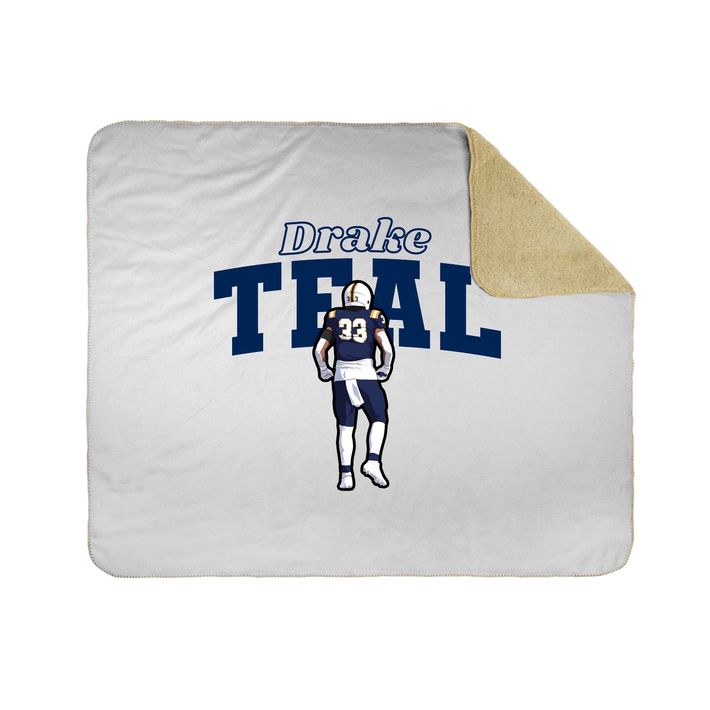 Throw Blanket — Name Arch in White