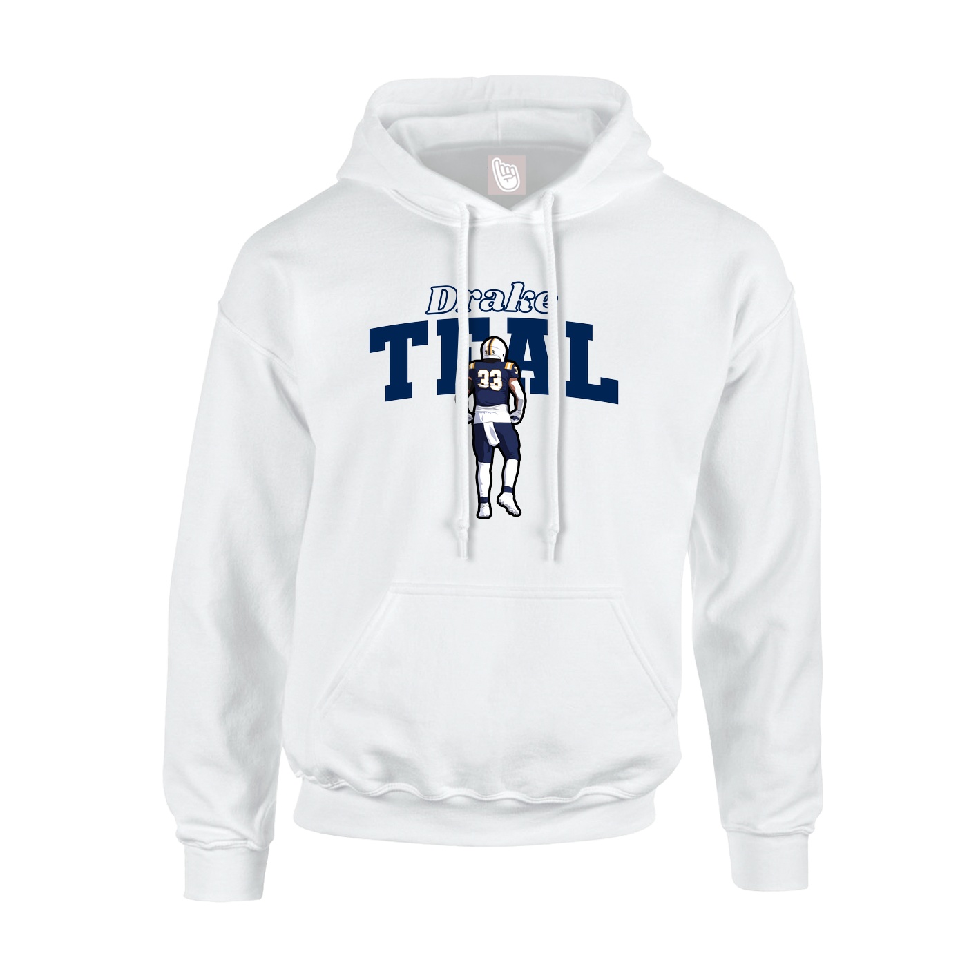 Hoodie — Name Arch in White