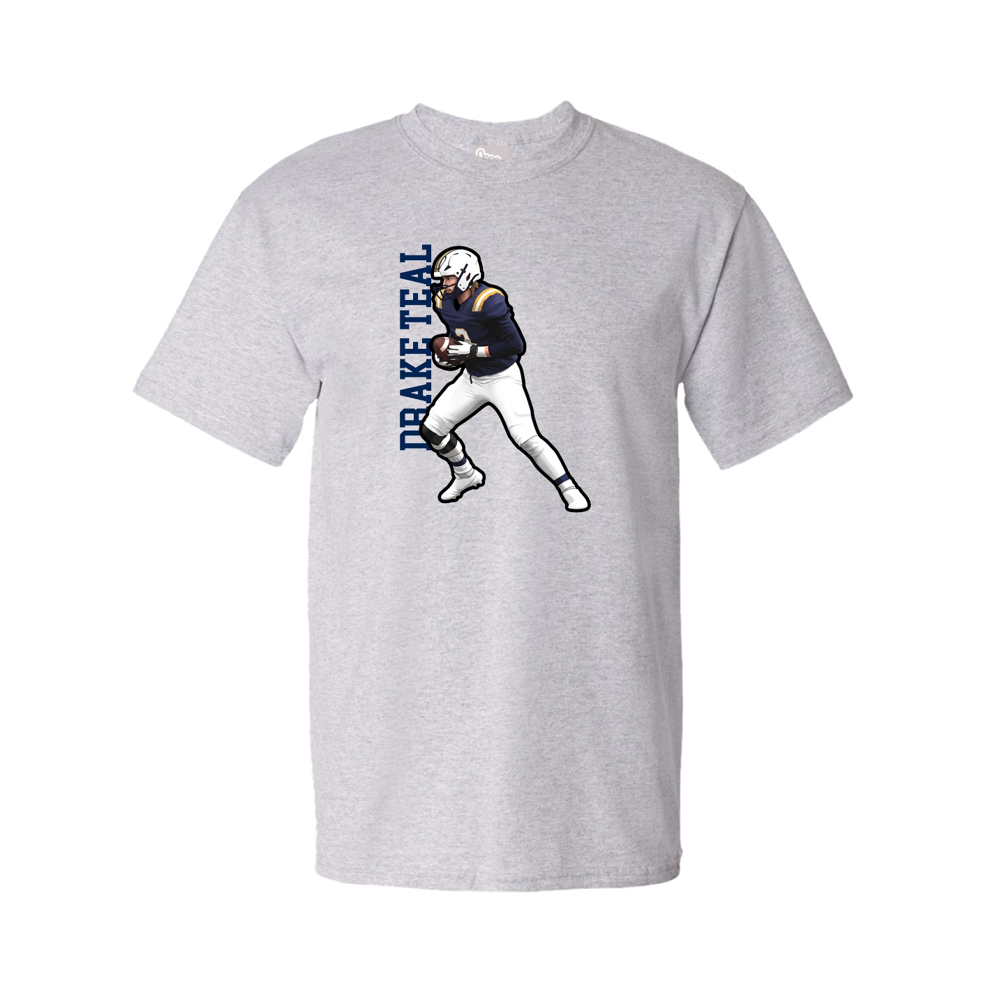 Tee — Name Vertical in Grey