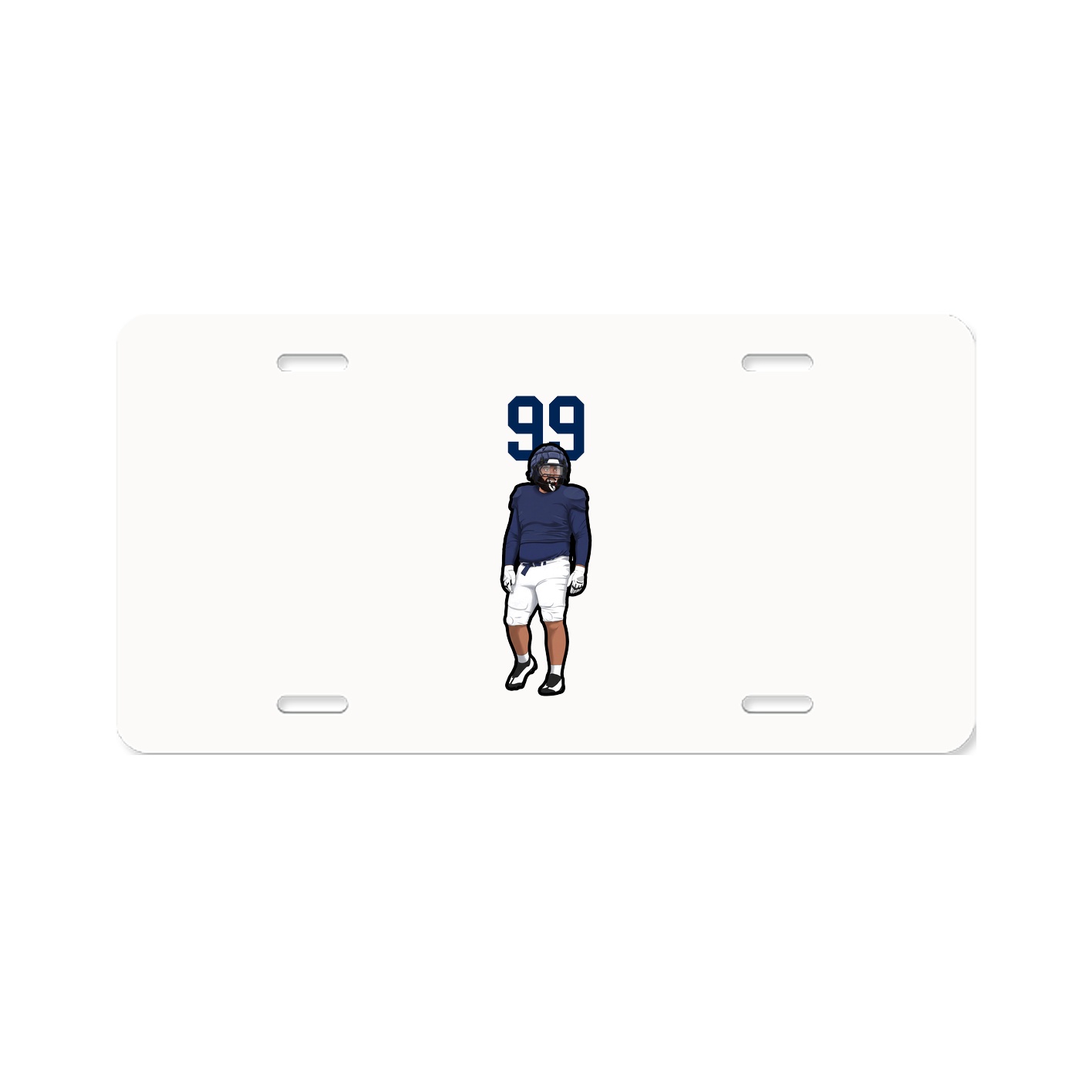 License Plate — Number Top in Classic