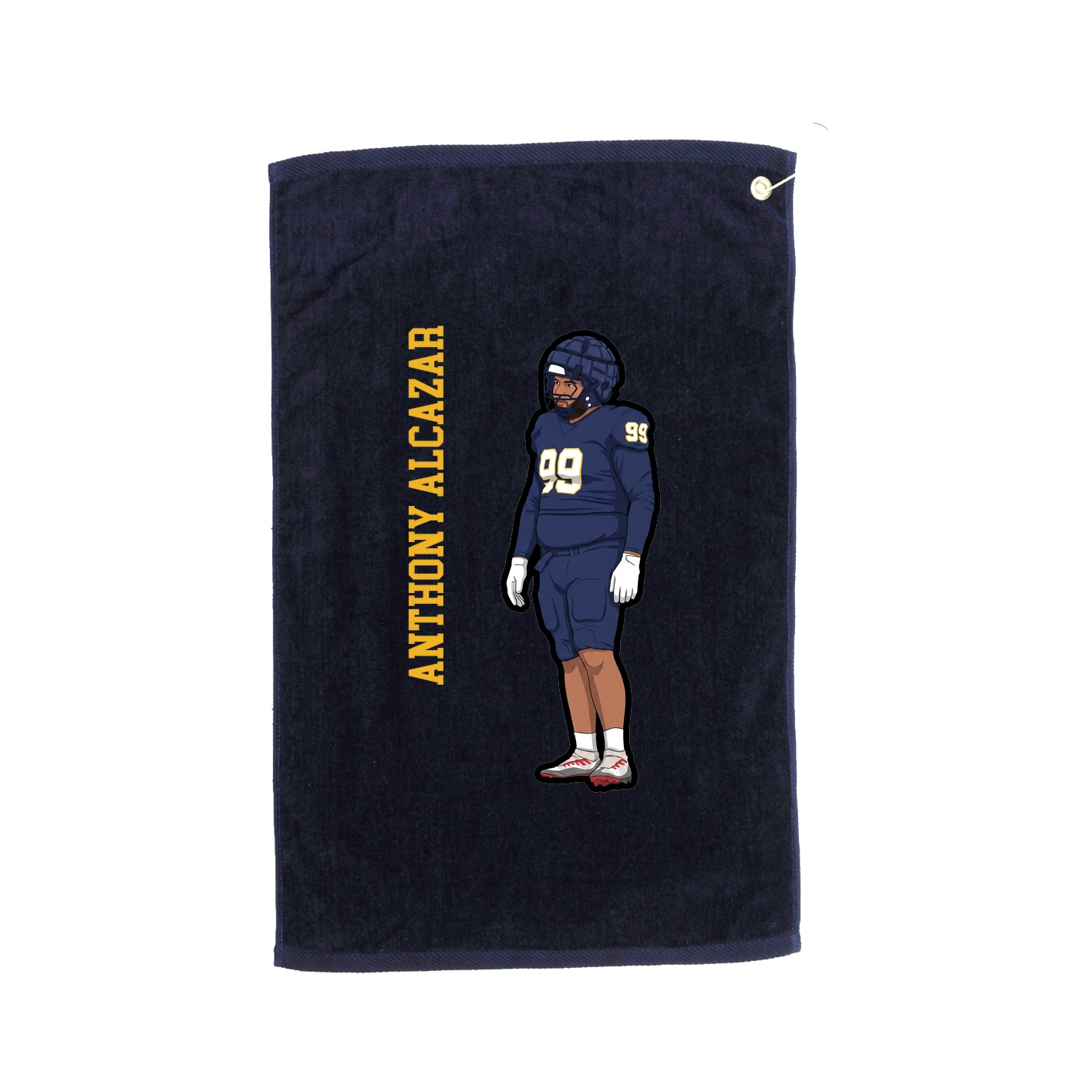 Golf Towel — Name Vertical in Navy